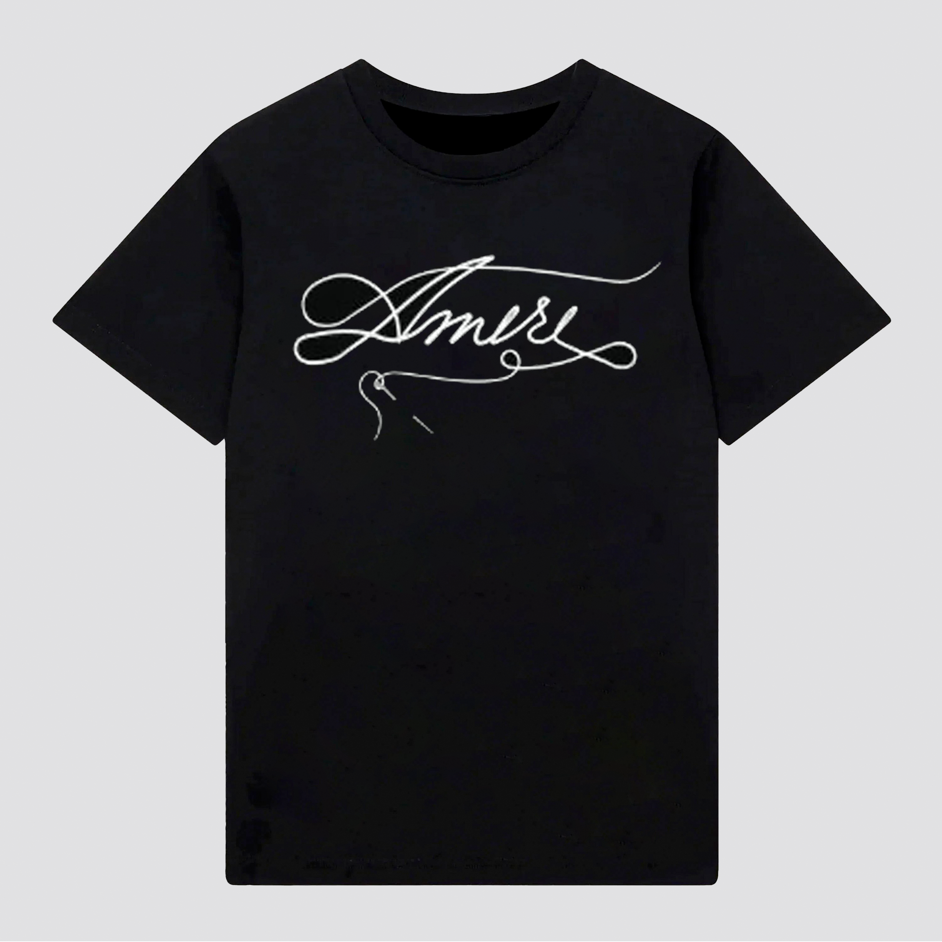 Camiseta Negra AMIRI Stitch