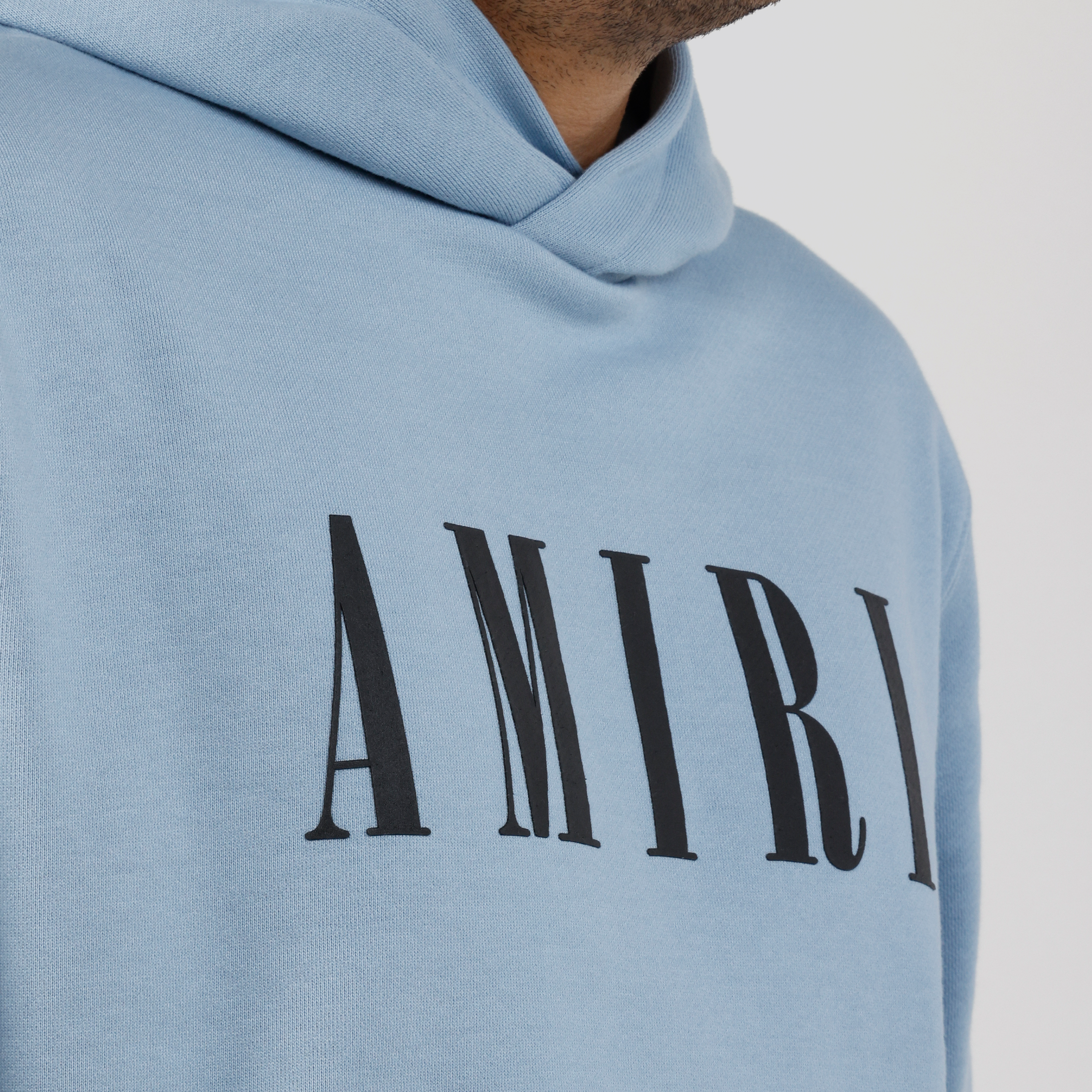 Buzo Tipo Hoodie Celeste AMIRI Core Logo