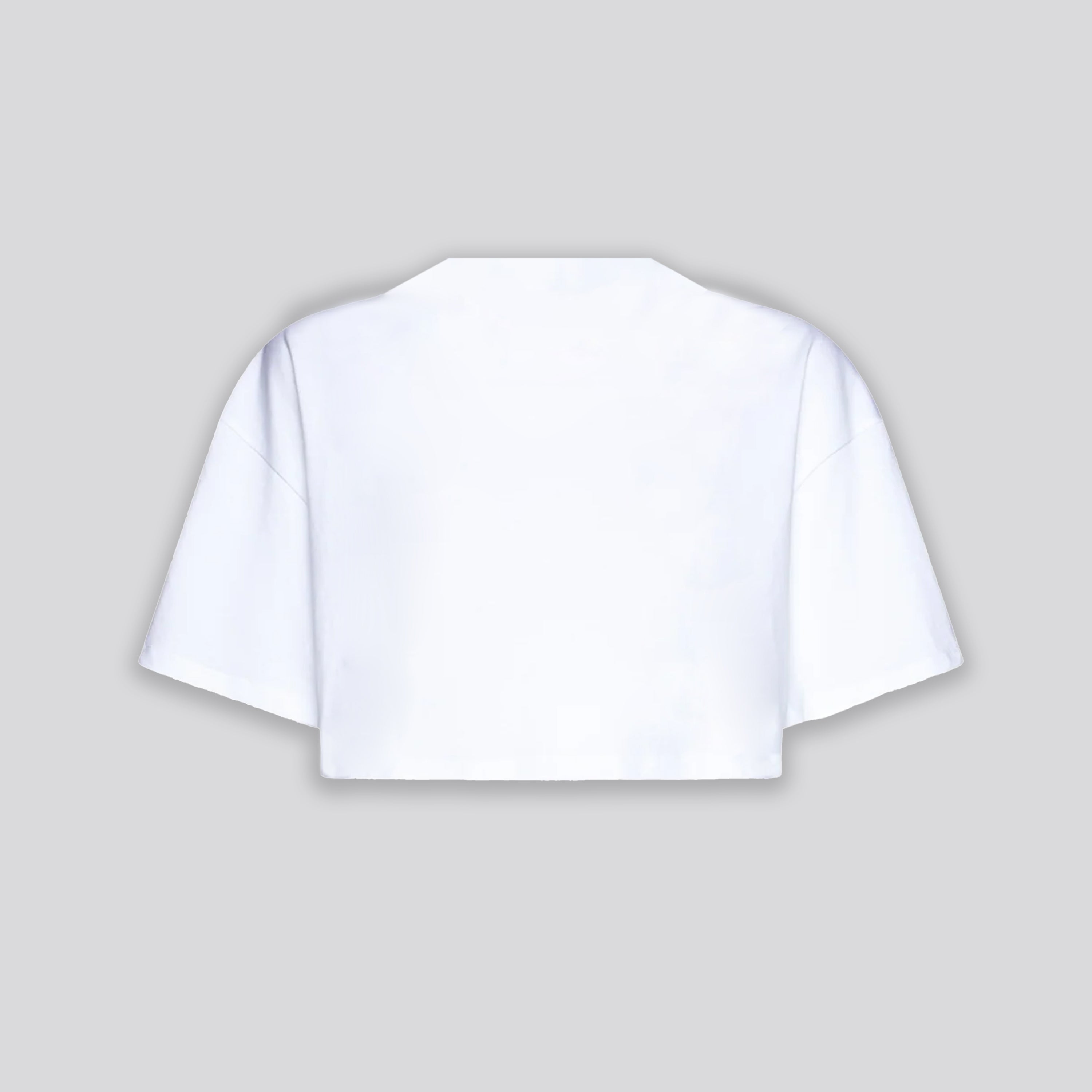 Camiseta Blanca AMIRI Staggered Chrome Cropped