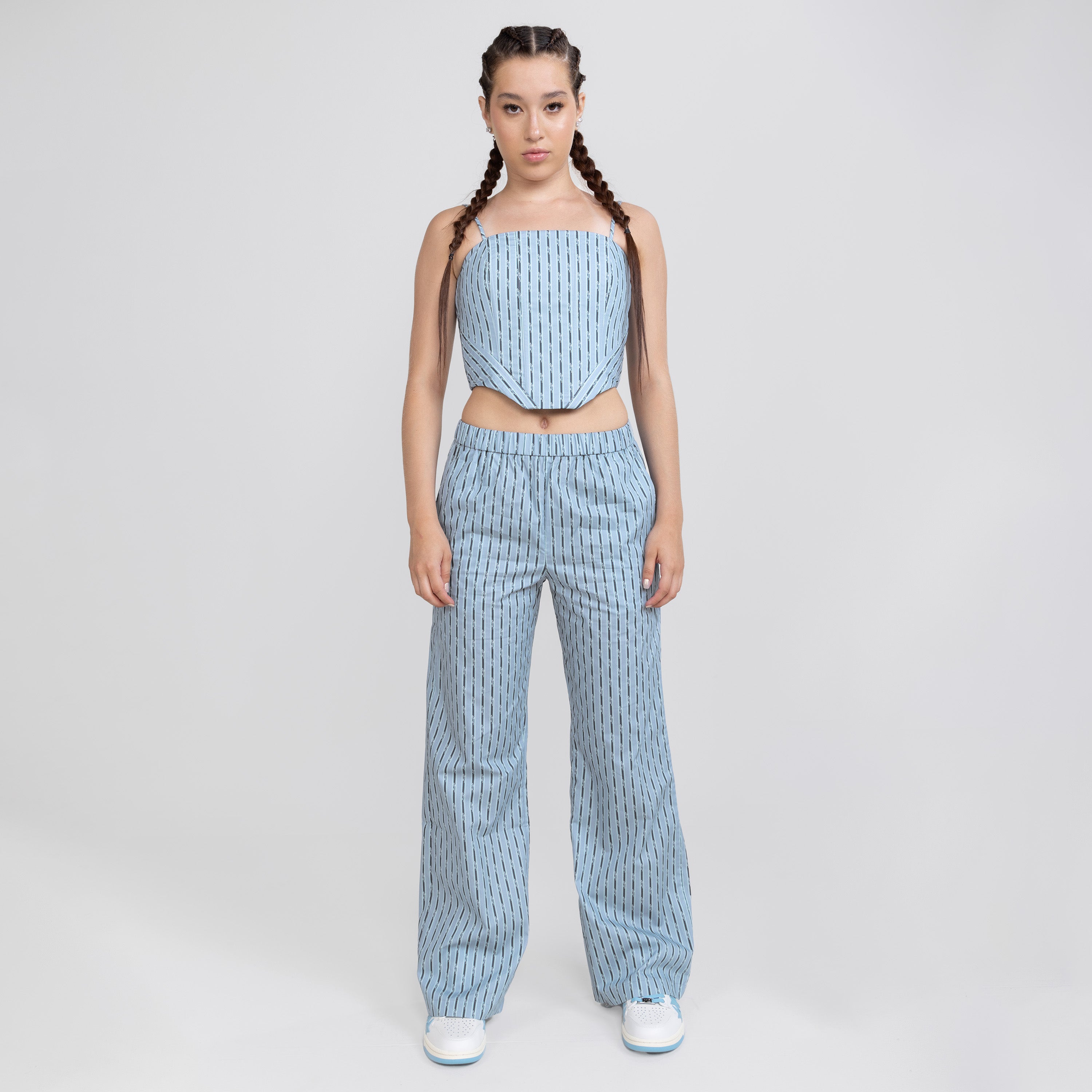 Top Celeste AMIRI Pinstripe Corset