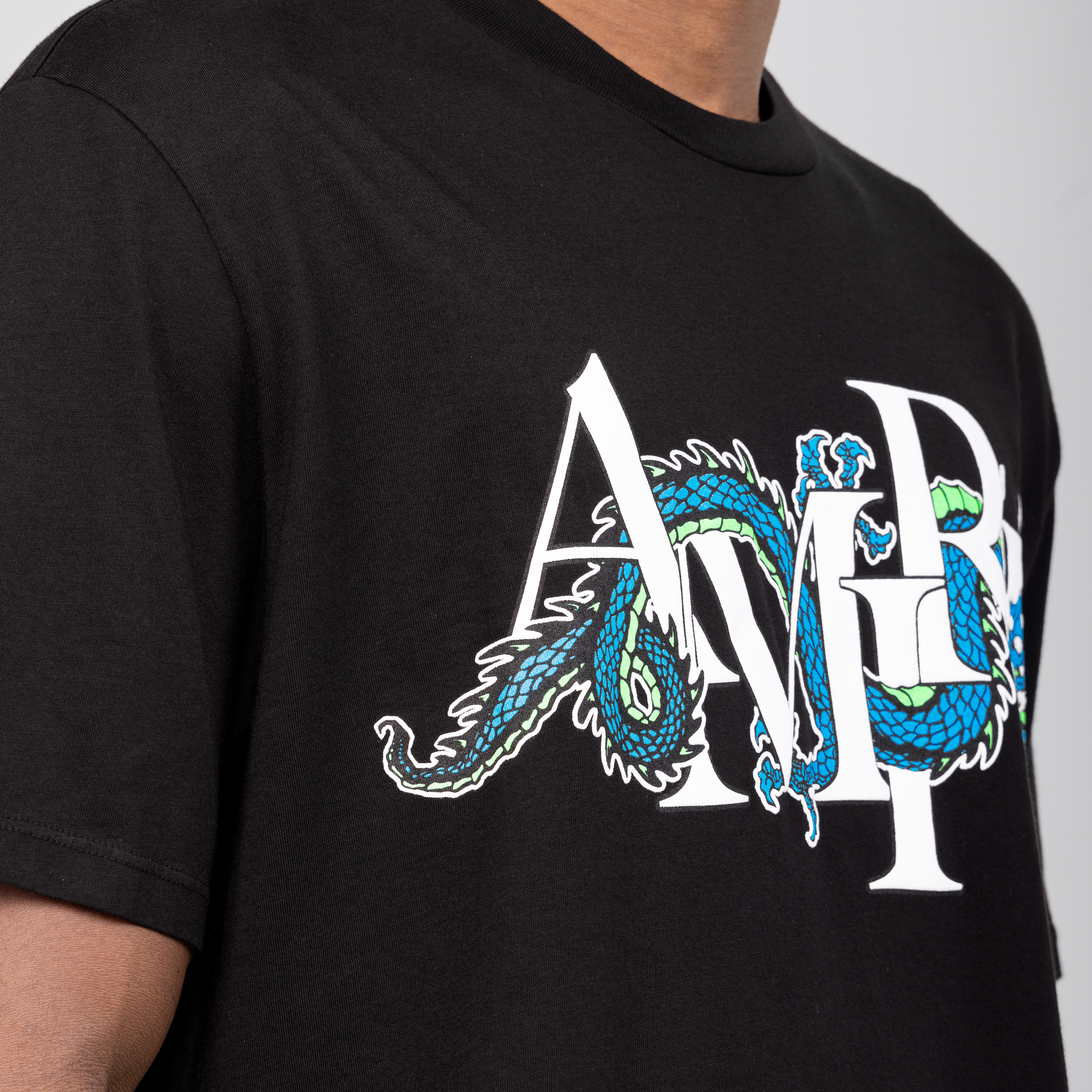 Camiseta Negra AMIRI Lny Dragon