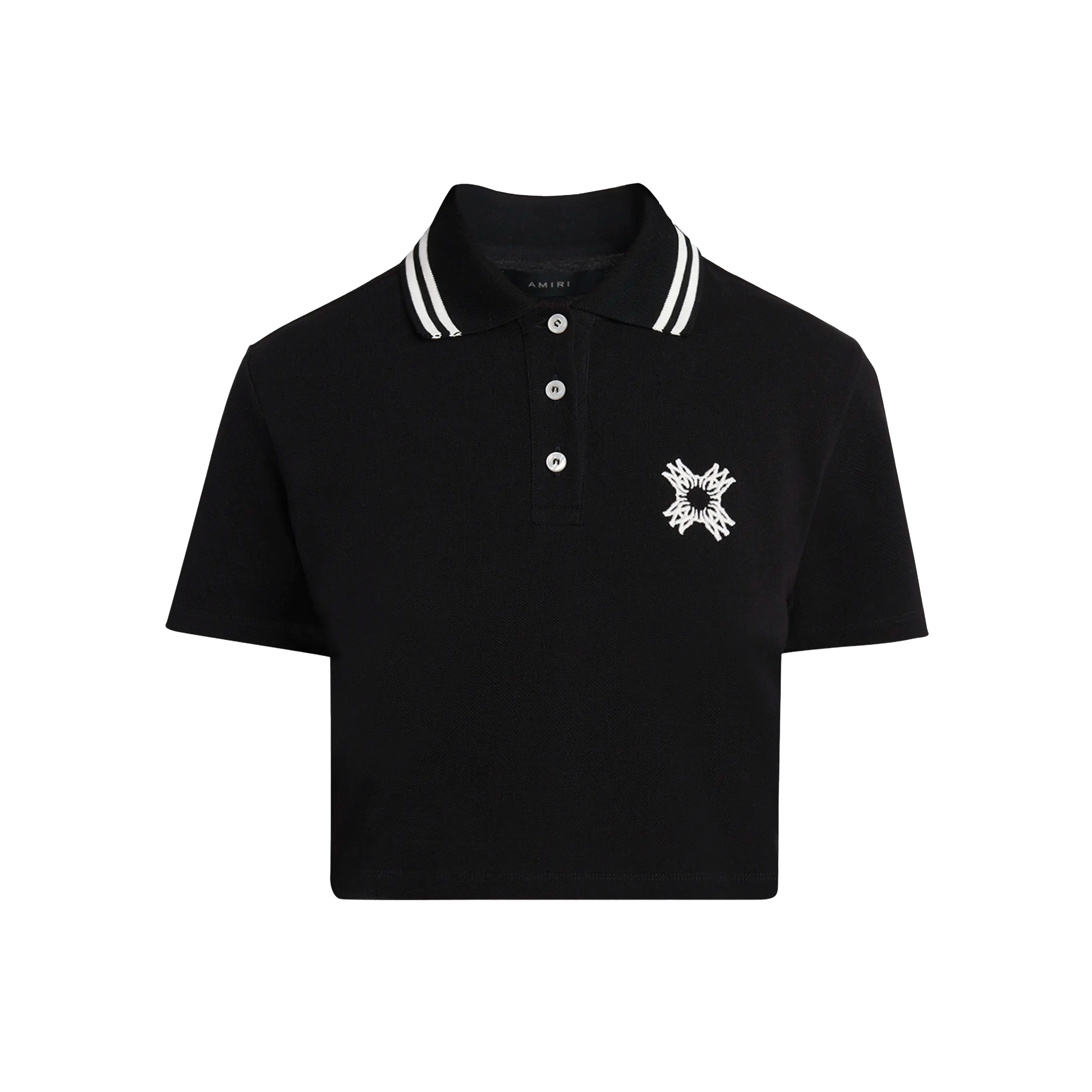Camiseta Tipo Polo Negro AMIRI MA Quad Cropped
