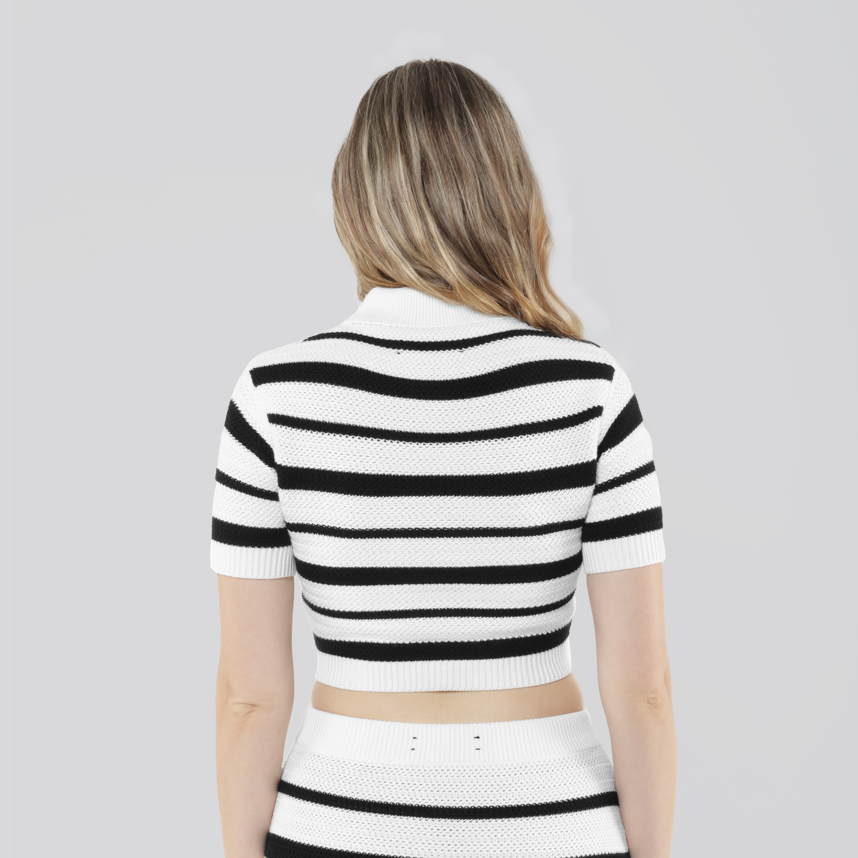 Camiseta Tipo Polo Negro AMIRI MA Striped