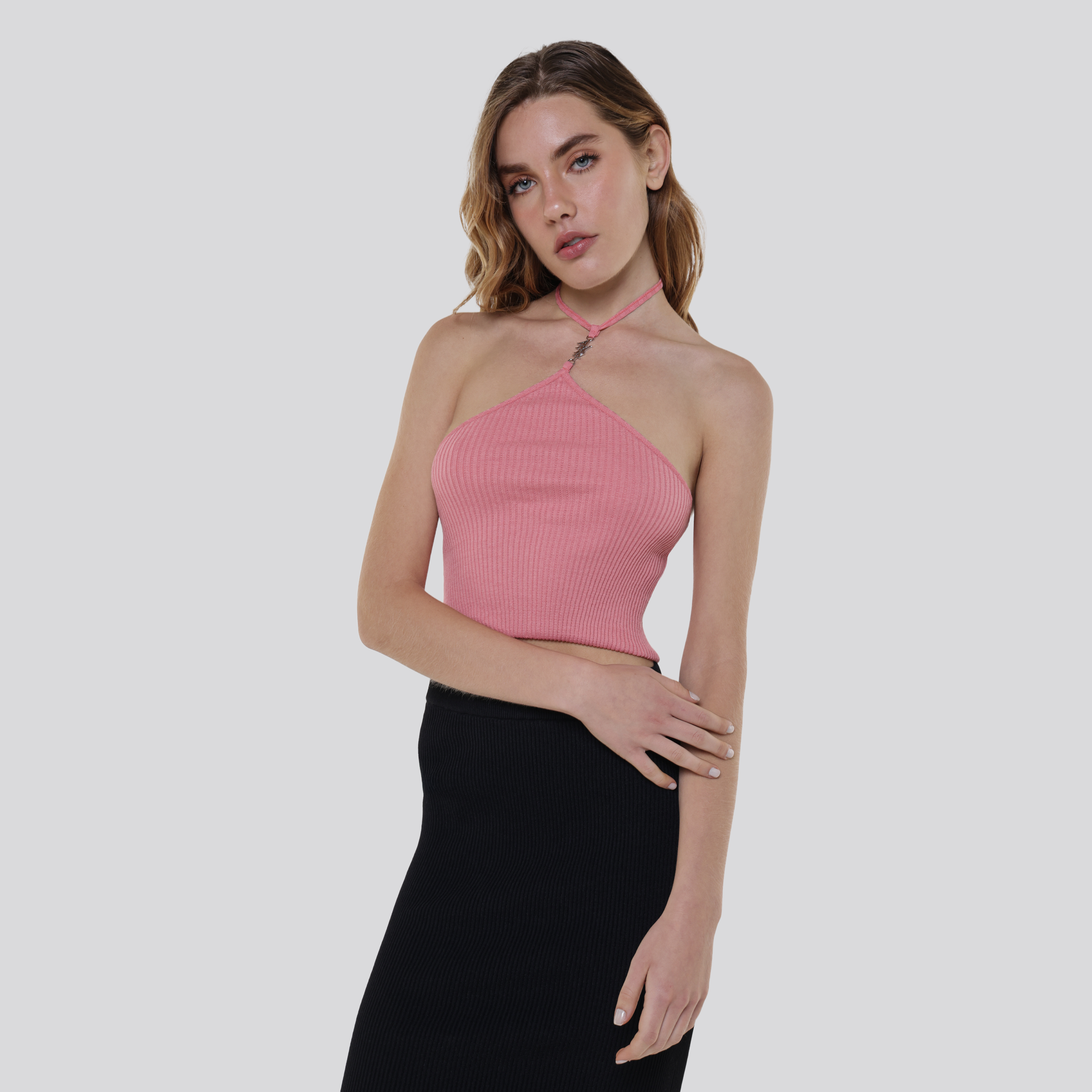 Top Rosado AMIRI Stacked Halter