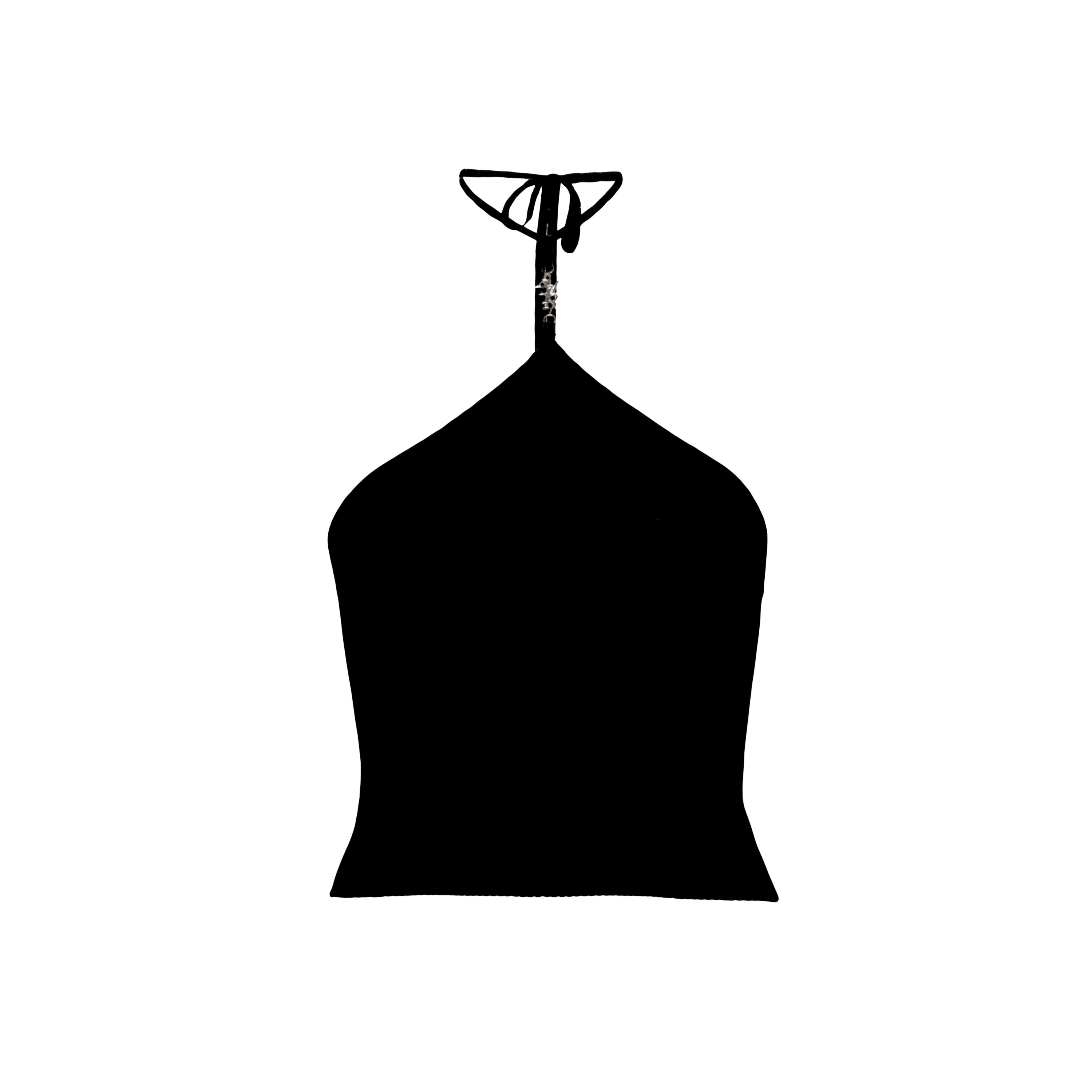 Top Negro AMIRI Stacked Halter