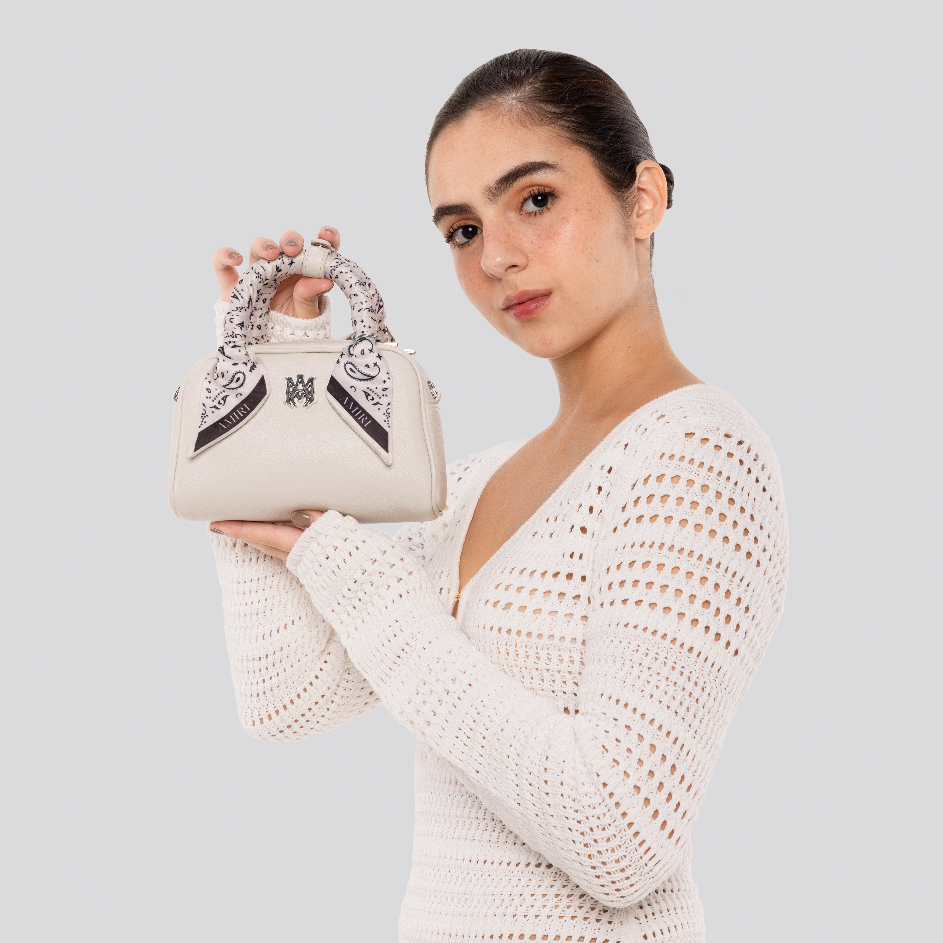 Cartera Blanca AMIRI Micro Bowling