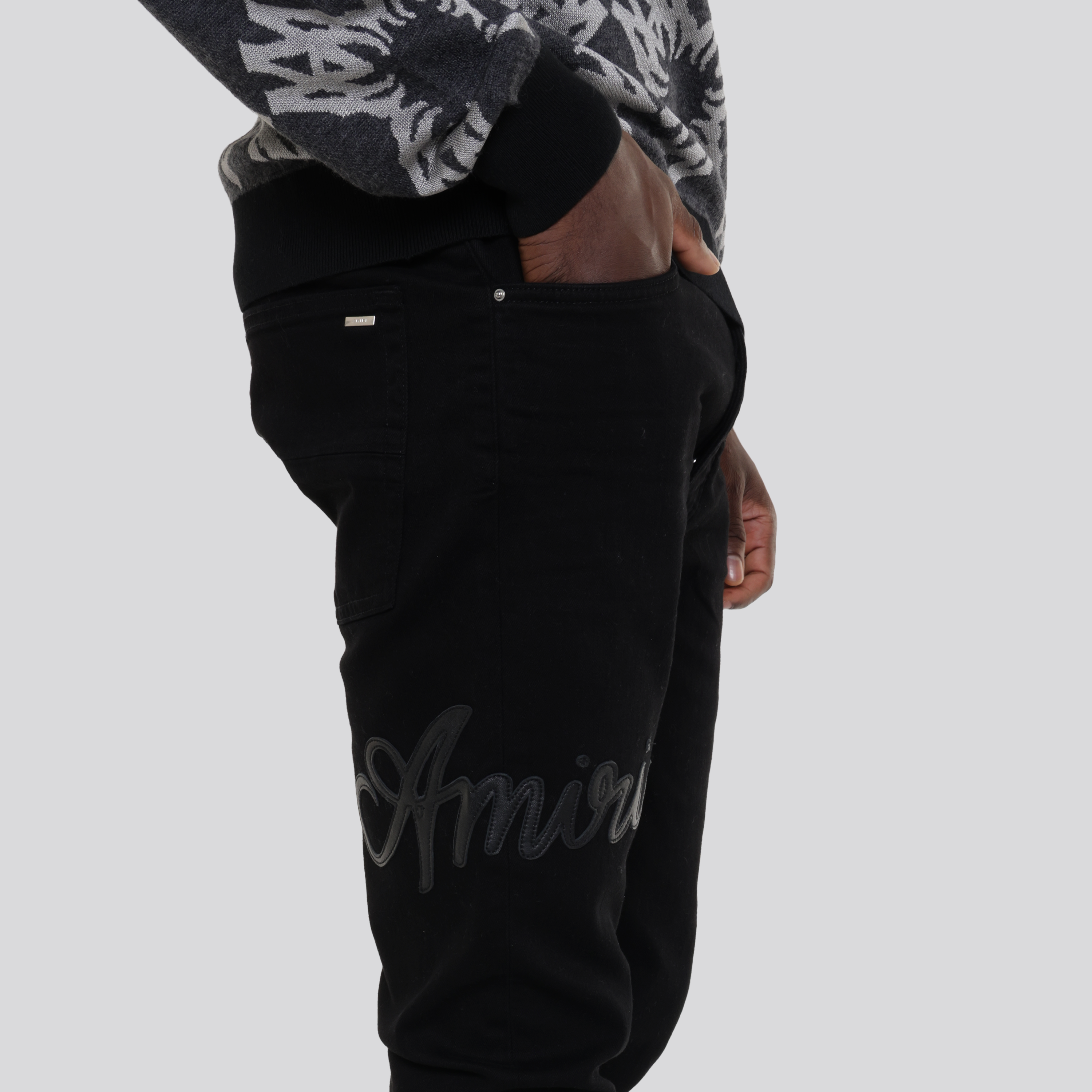 Jeans Negro AMIRI Script Logo Skinny