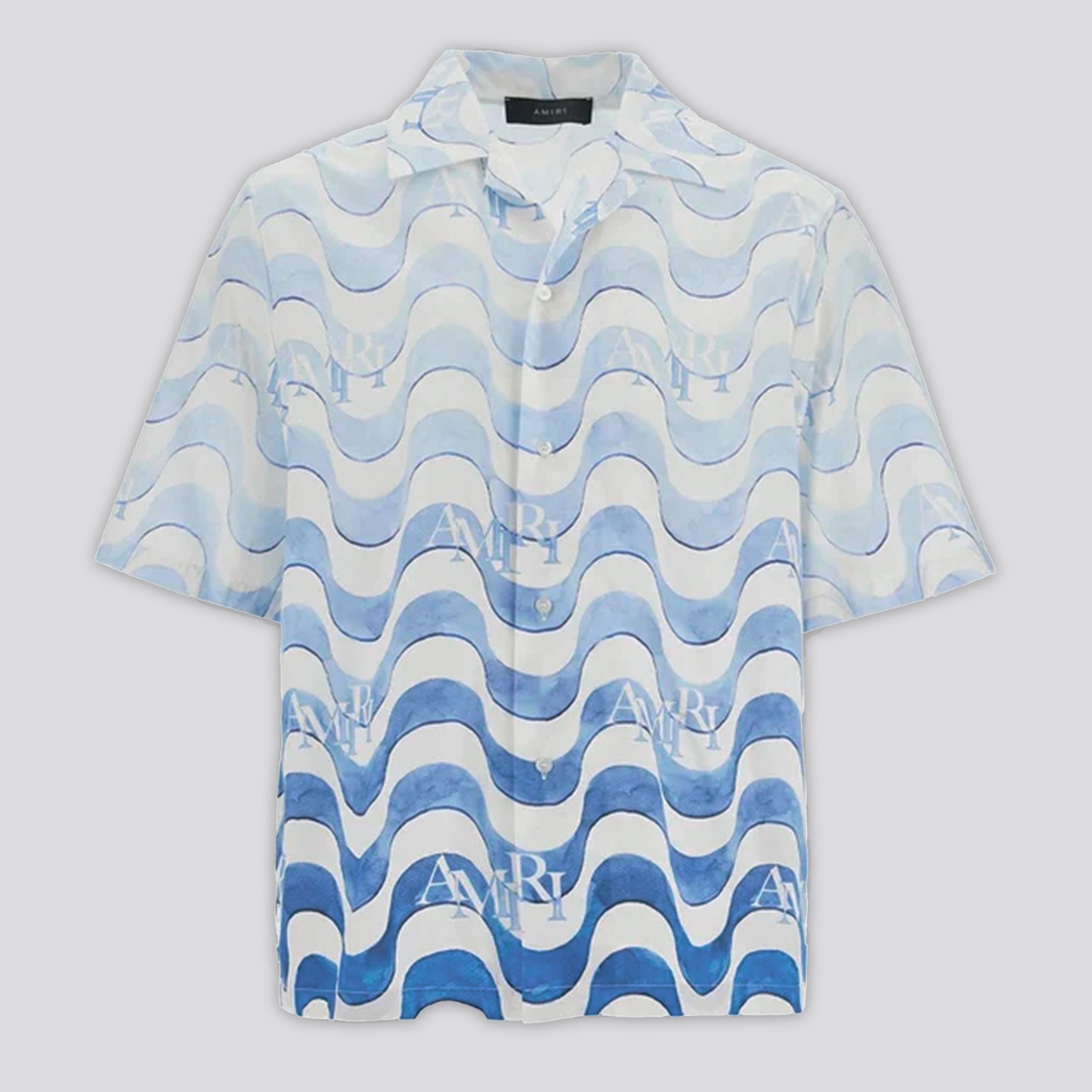 Camisa Azul AMIRI Staggered Wave