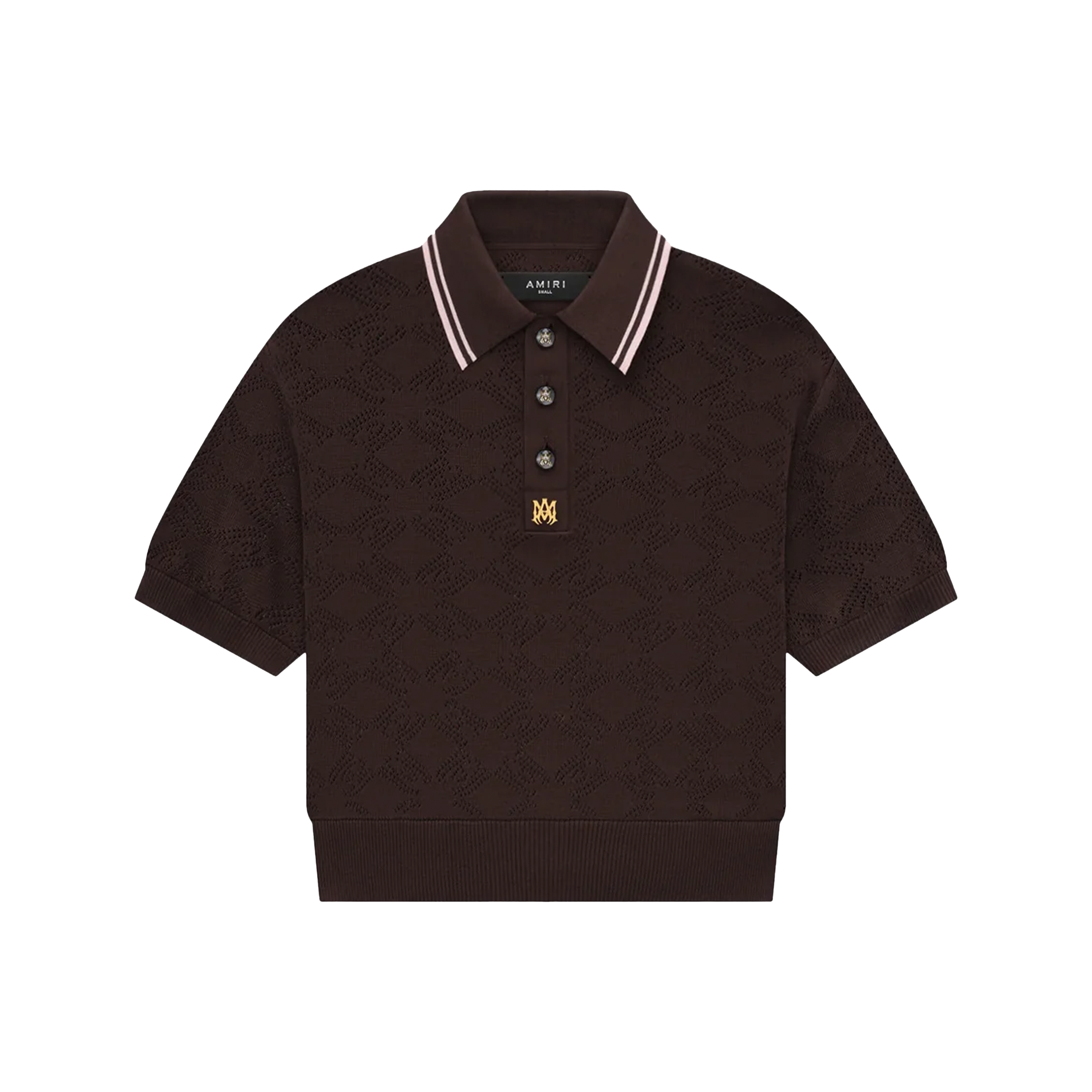 Camiseta Tipo Polo Café AMIRI MA Quad