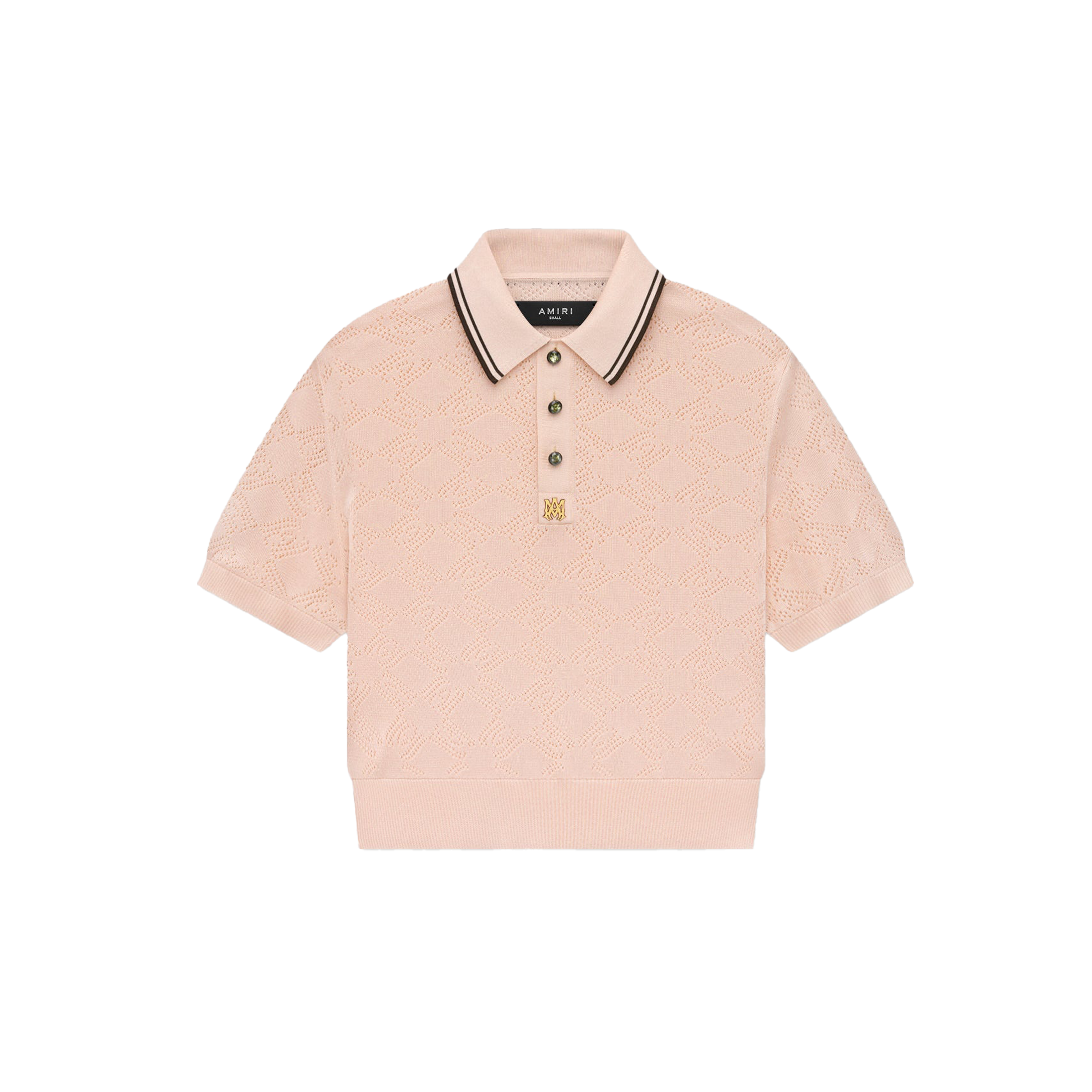 Camiseta Tipo Polo Rosada AMIRI MA Quad