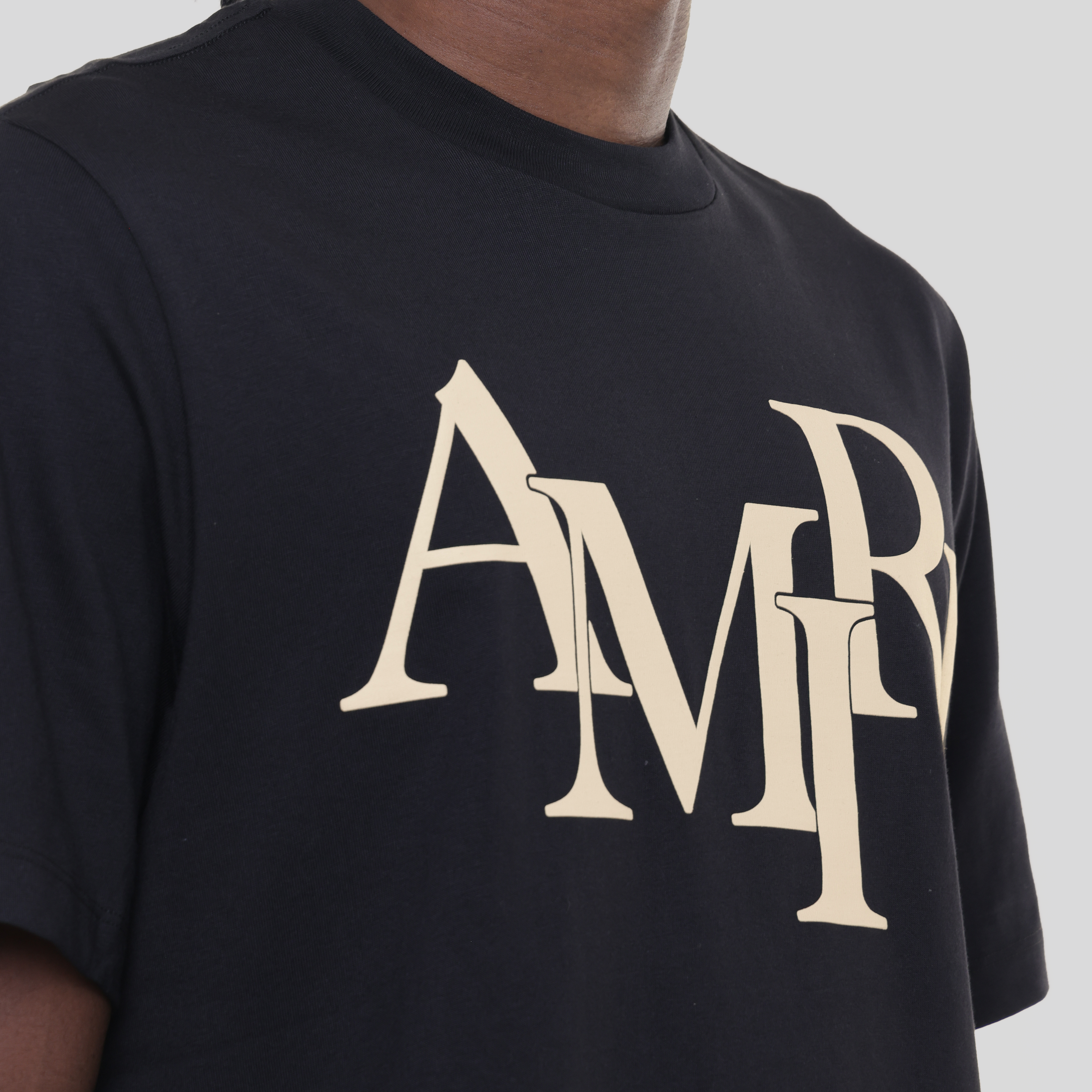 Camiseta Negra AMIRI Staggered