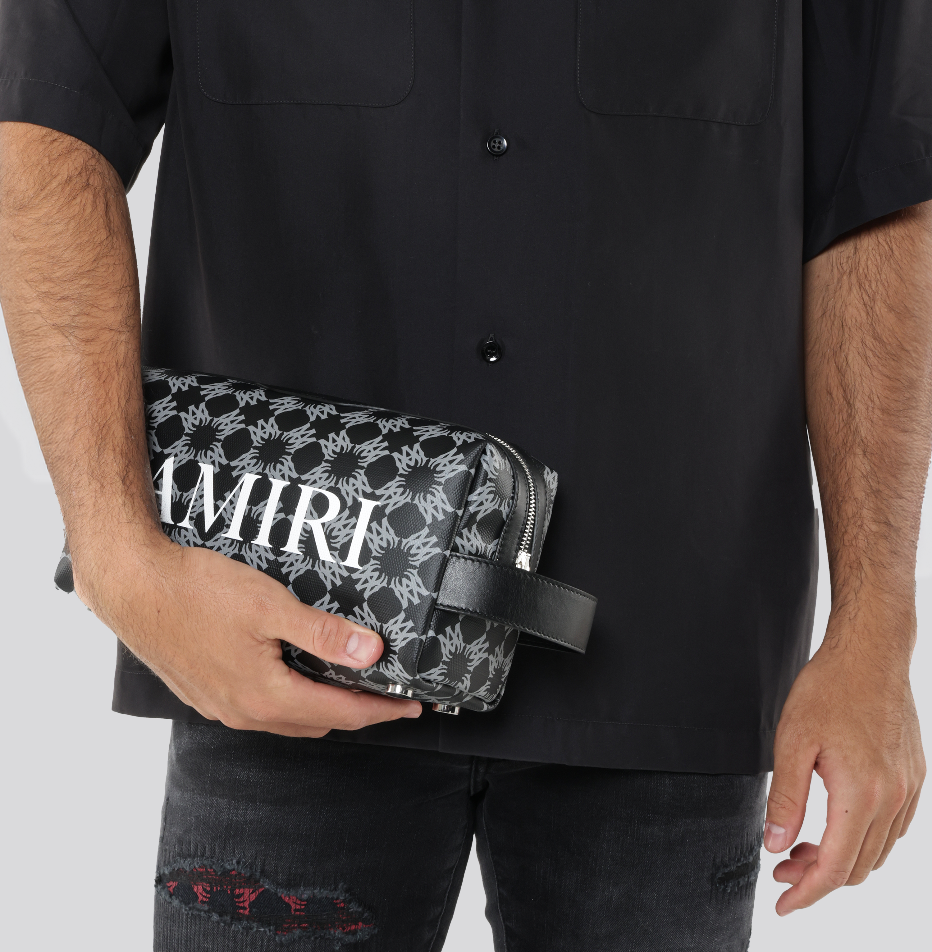 Bolso Negro AMIRI MA Quad Dopp Kit
