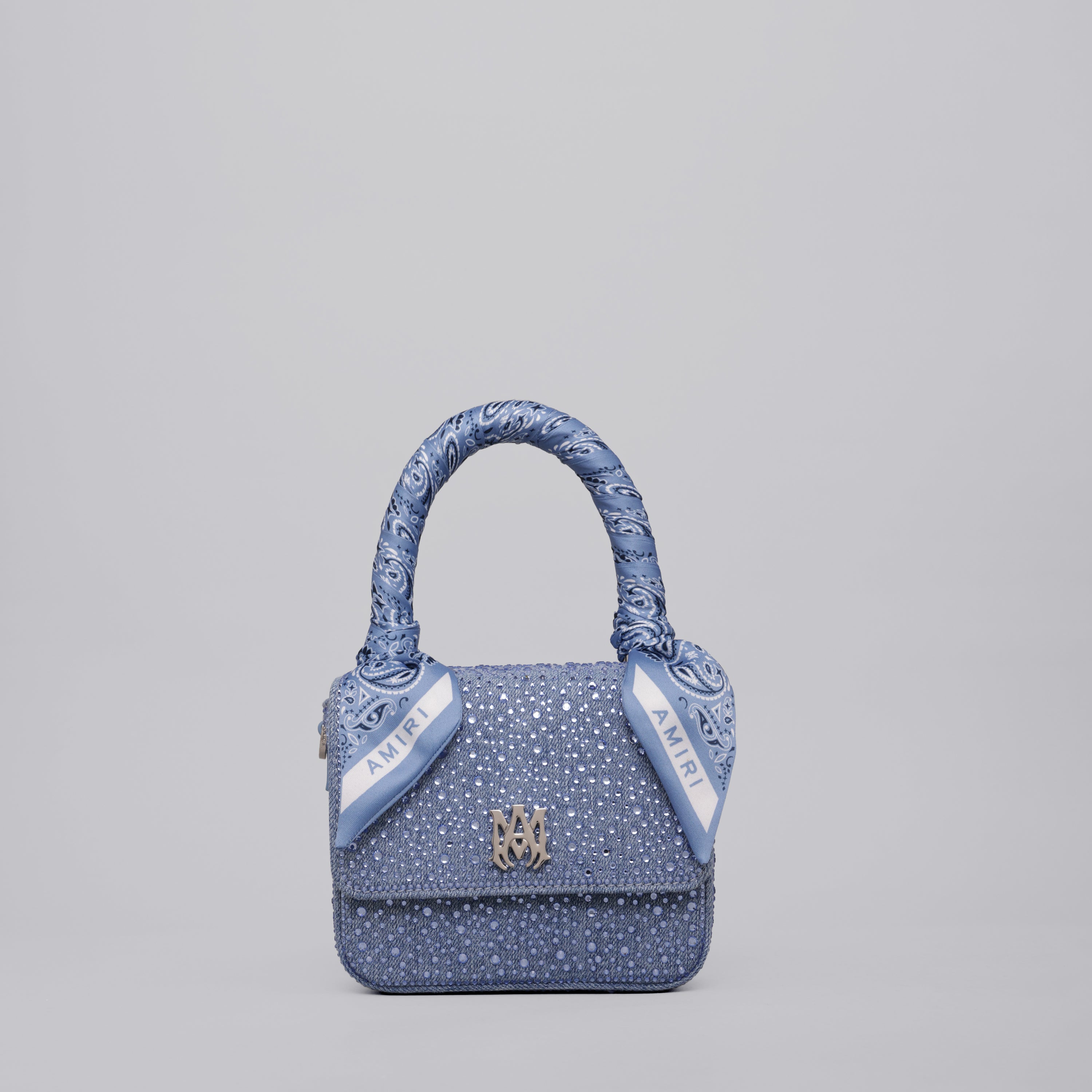 Cartera Azul AMIRI Crystal Denim Micro Ma