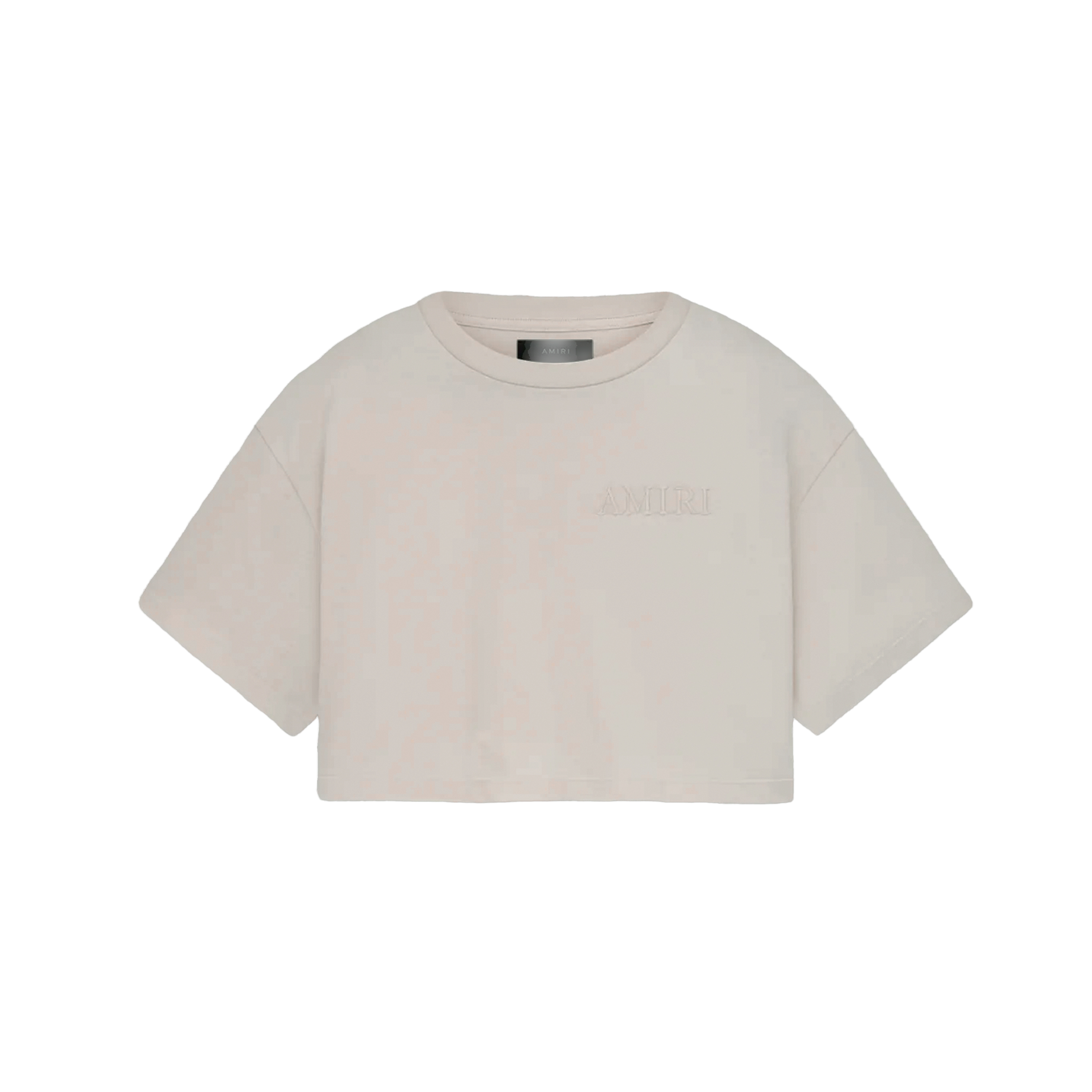 Camiseta Beige AMIRI Embroidered Cropped