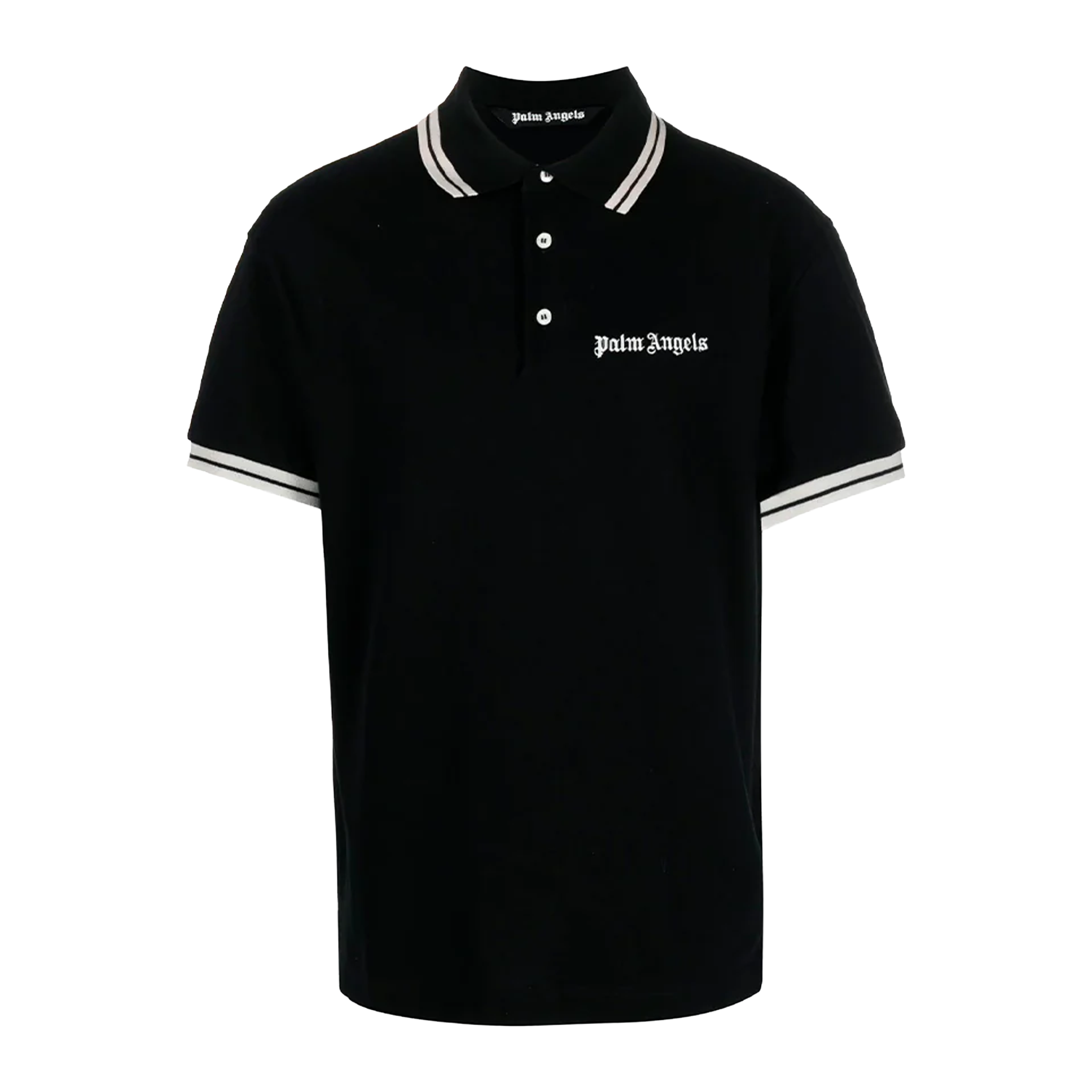 Camiseta Tipo Polo Negro Palm Angels Classic Logo