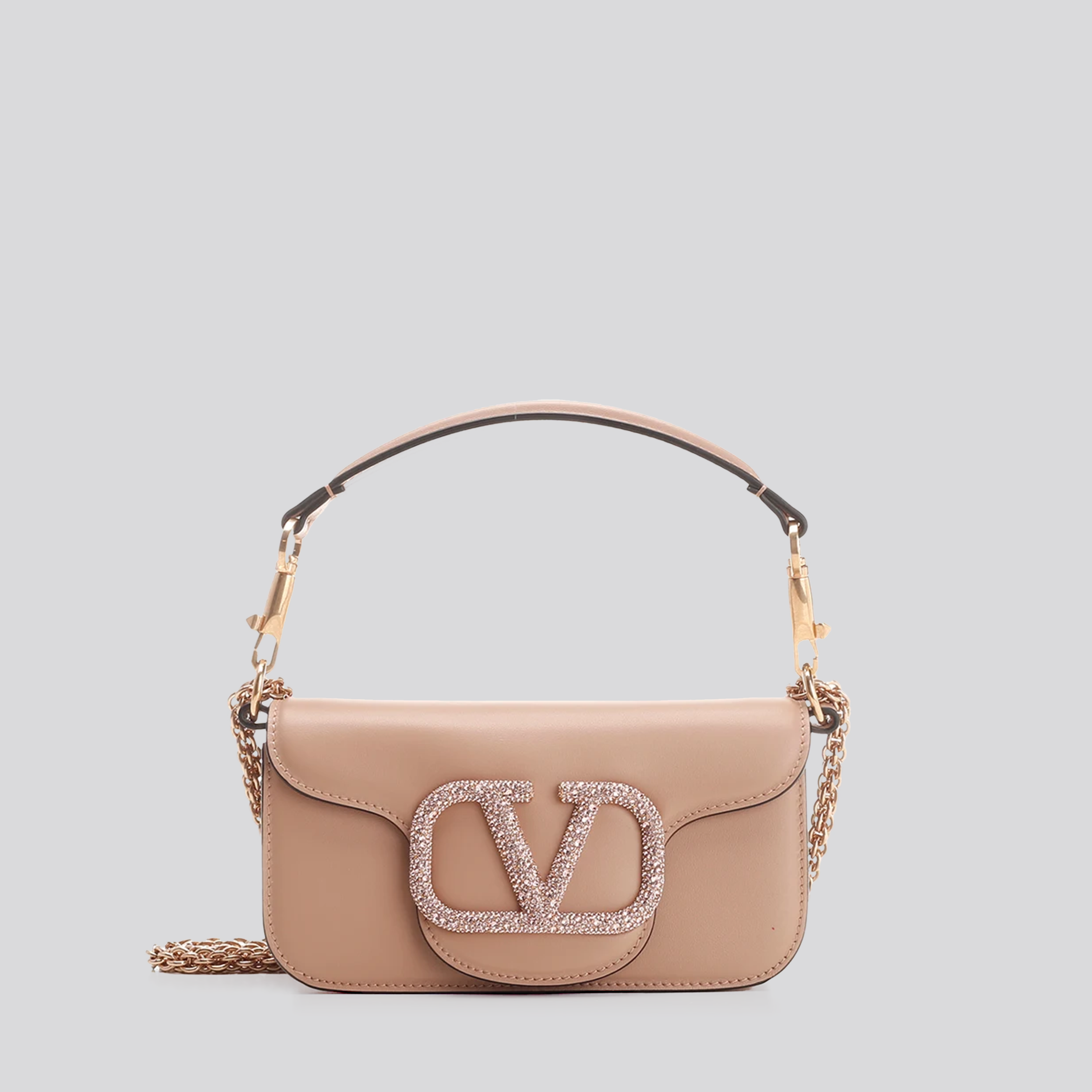 Cartera Rose Cannelle Valentino Vlogo Crystal