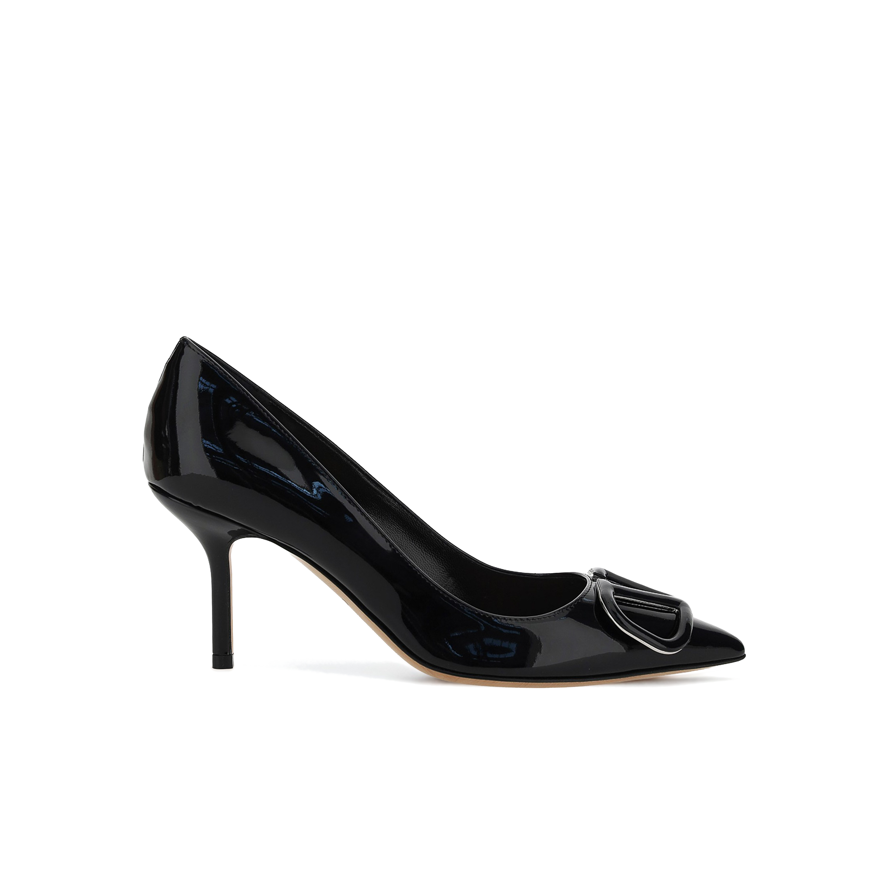 Zapatilla Tacon Alto Negro Valentino V Logo