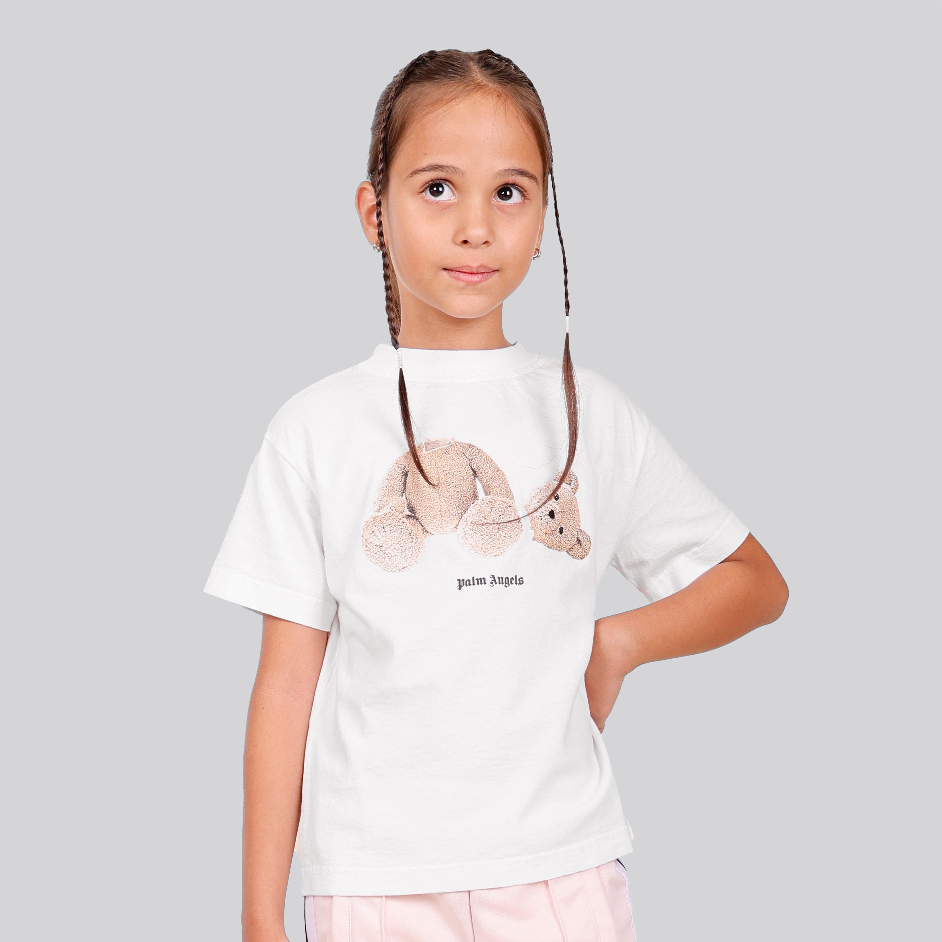 Camiseta Blanca Palm Angels Kids Oso