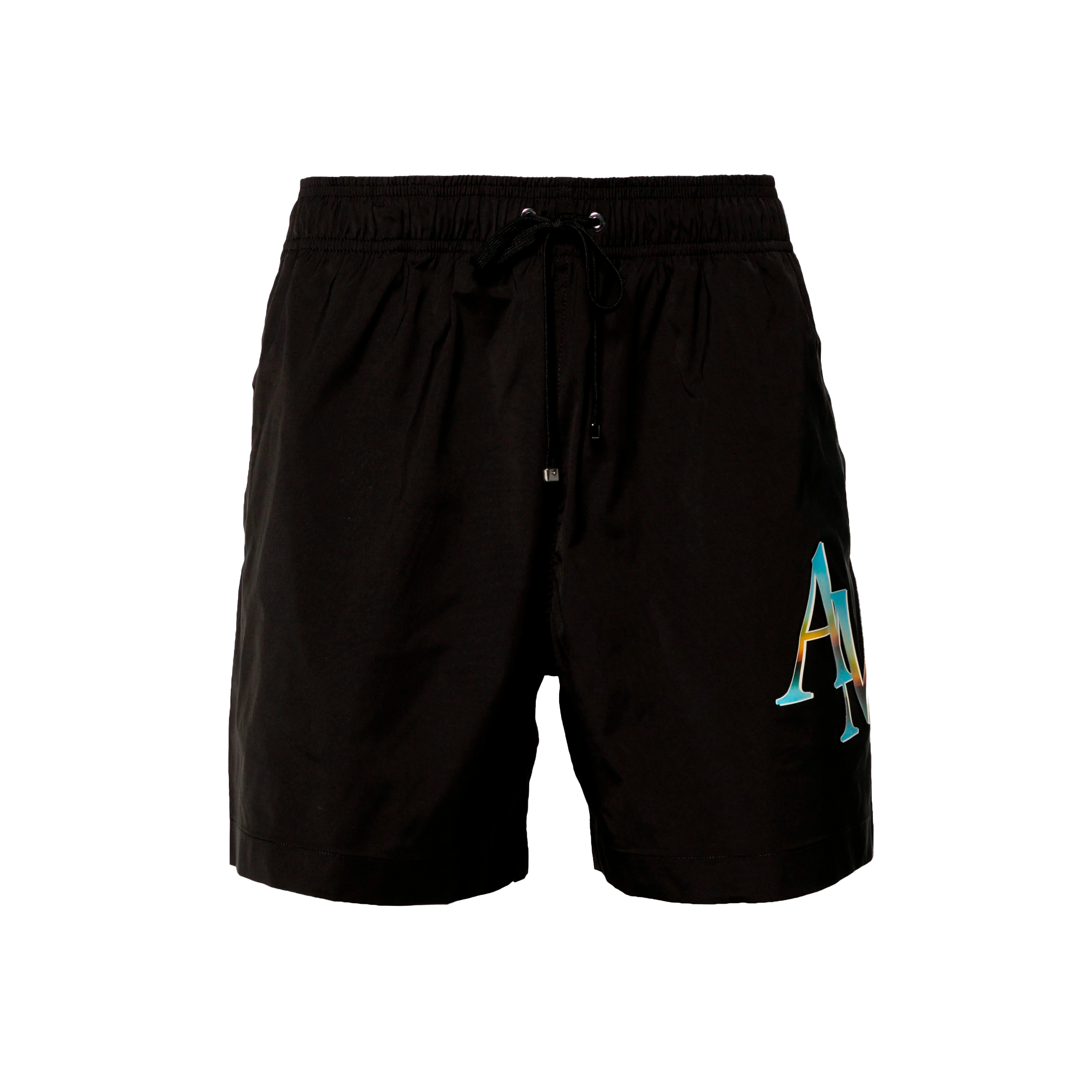 Pantaloneta Negra AMIRI Staggered Chrome