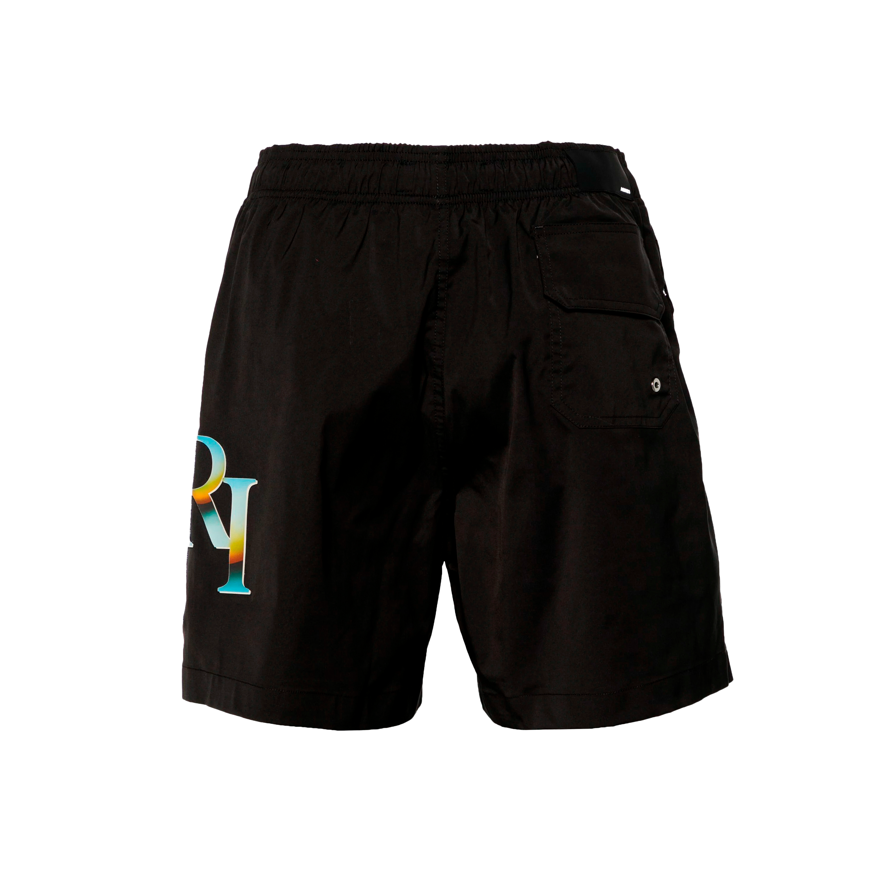 Pantaloneta Negra AMIRI Staggered Chrome