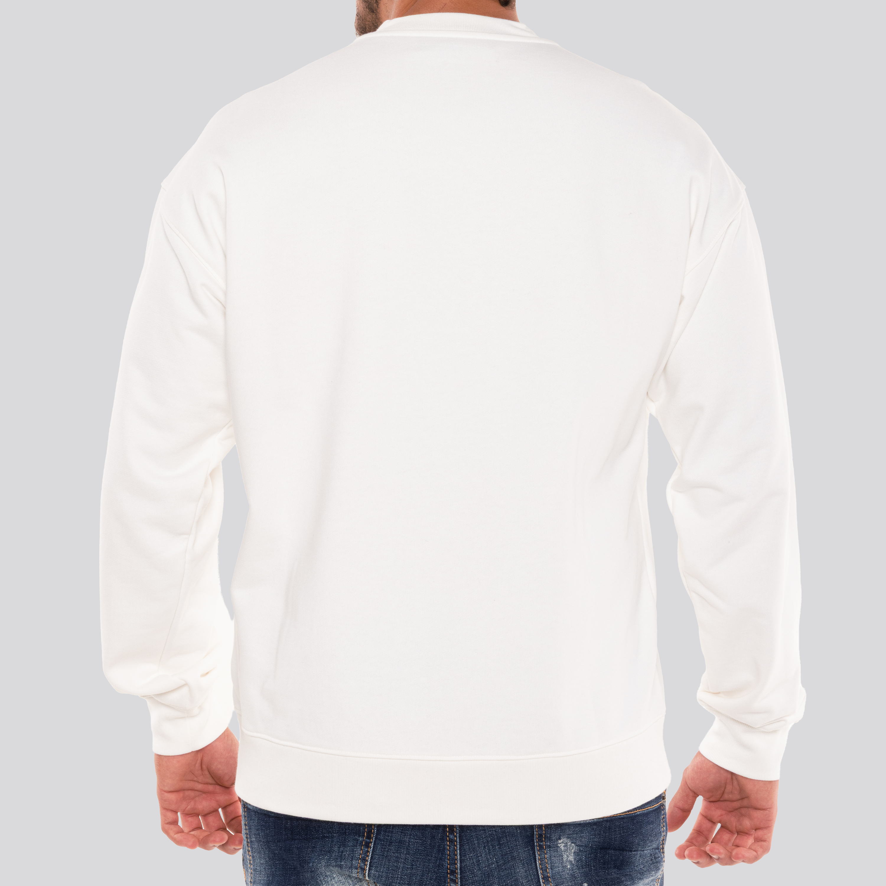 Buzo Blanco Moschino Logo