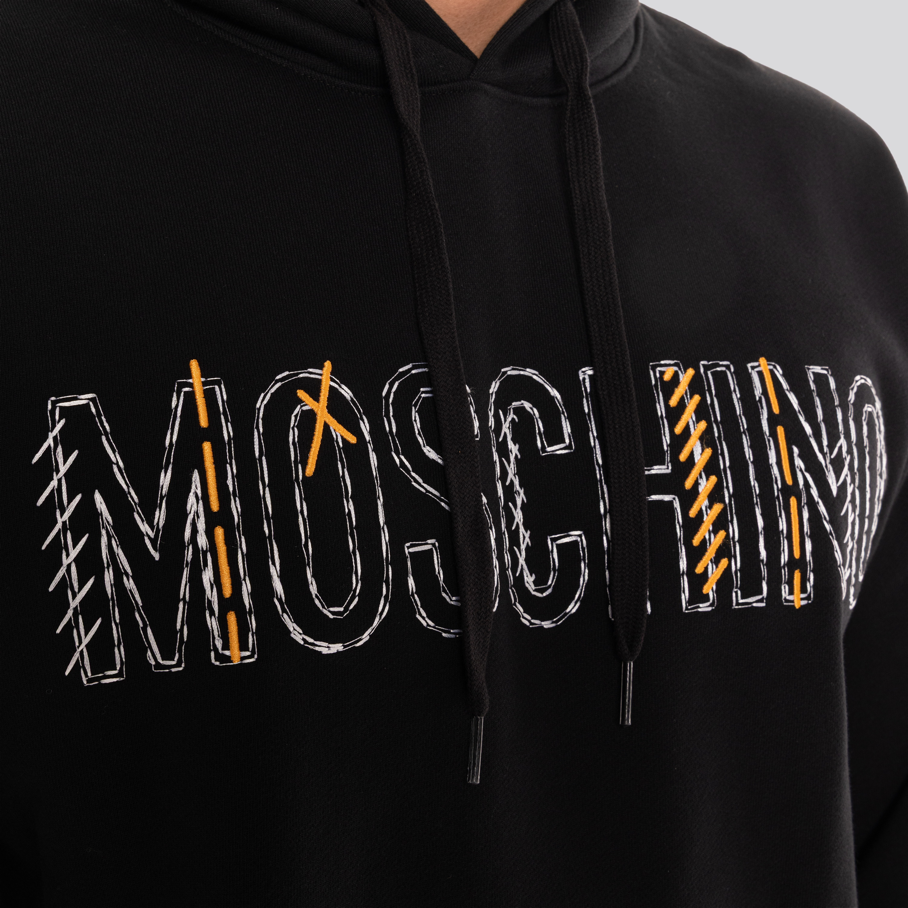 Buzo Negro Moschino Logo