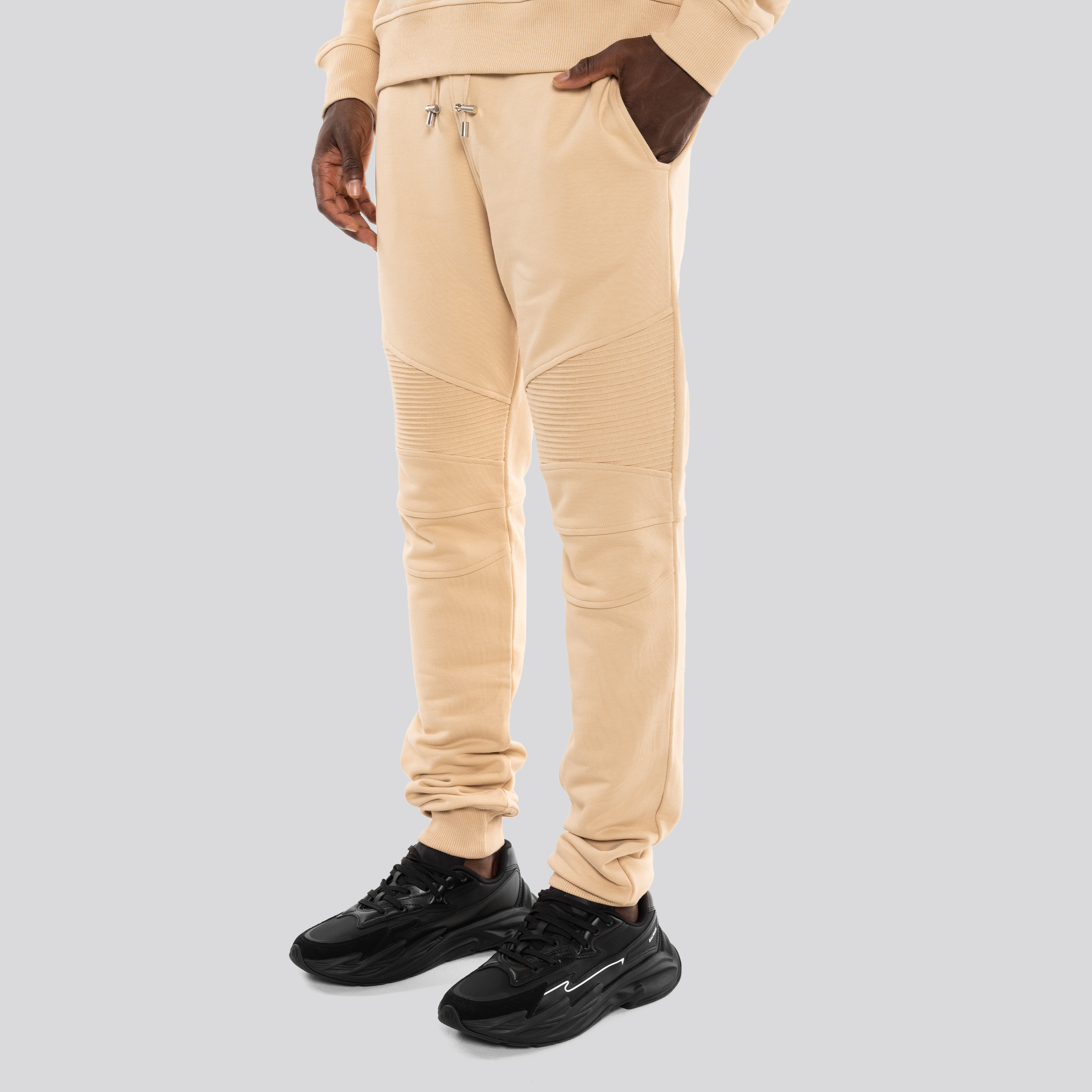 Sudadera Beige Balmain Ribbed
