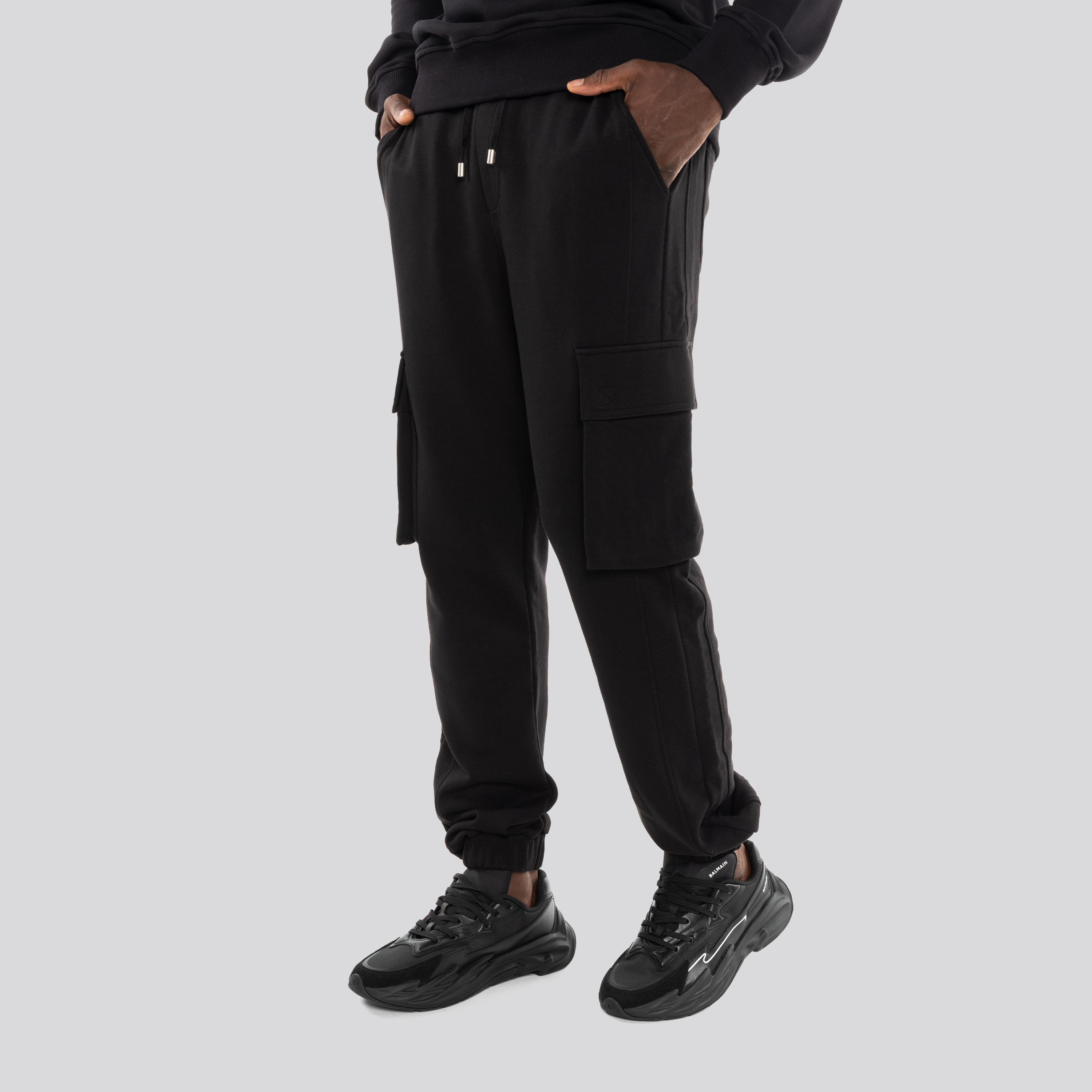 Sudadera Negra Balmain Print