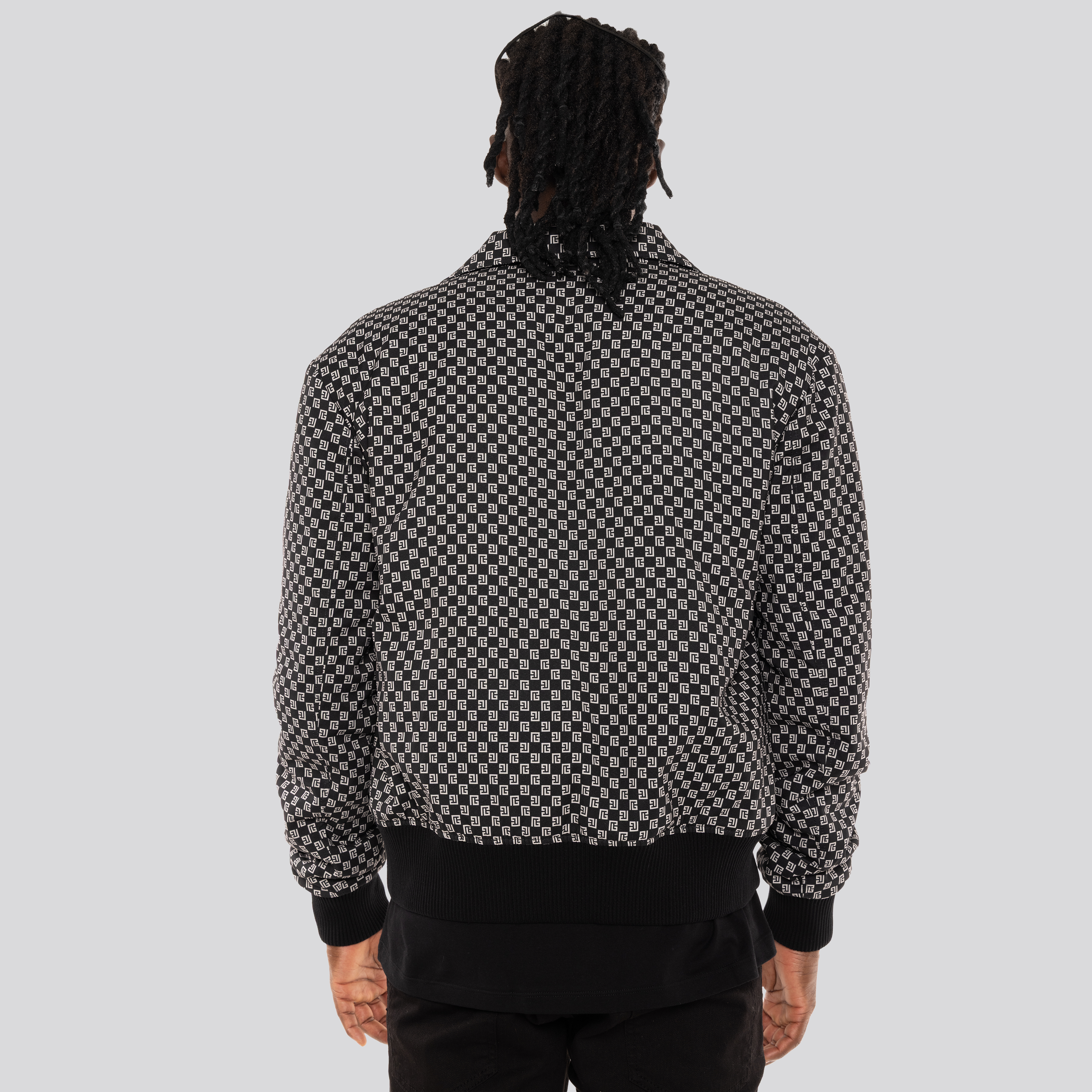 Chaqueta Negra Balmain Mini Monogram