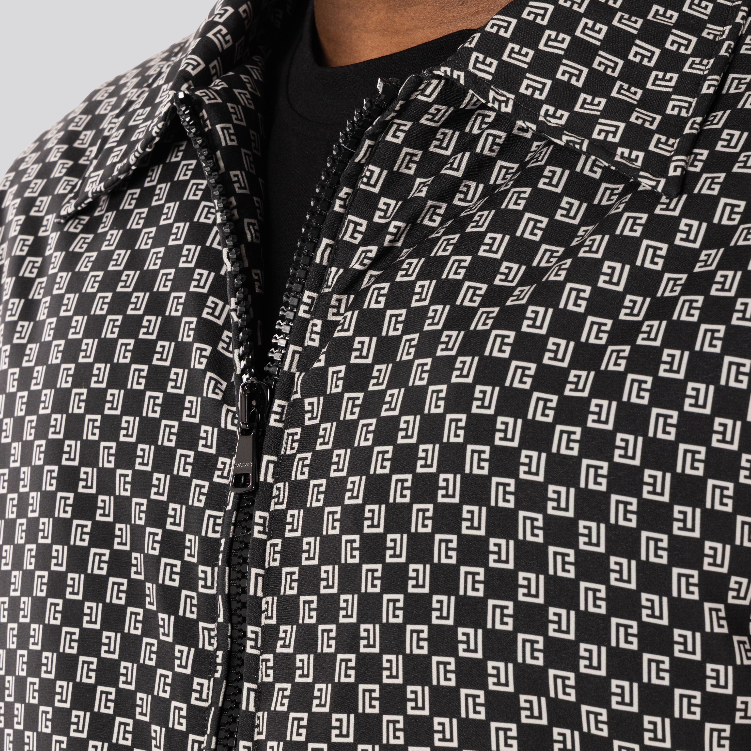 Chaqueta Negra Balmain Mini Monogram