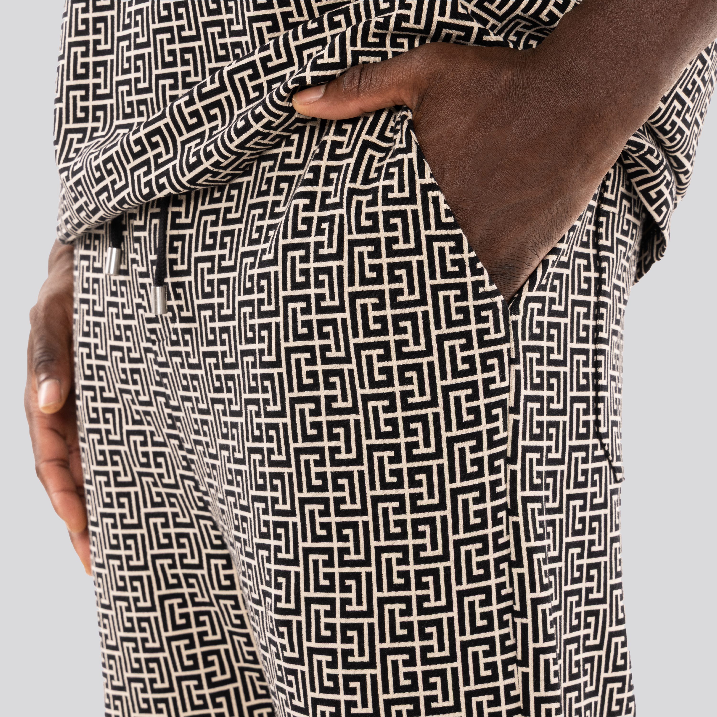 Pantalón Negro Balmain Mini Monogram