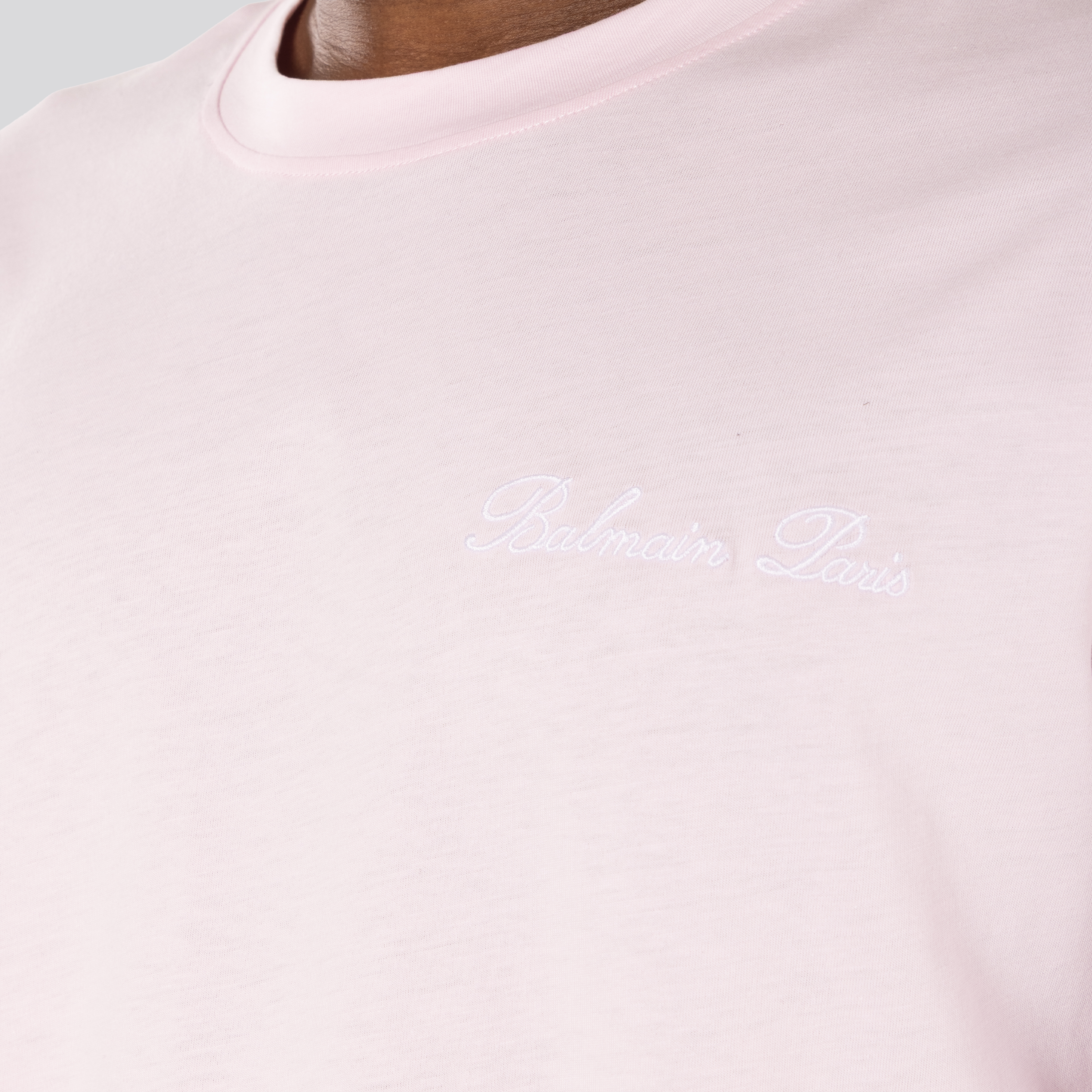 Camiseta Rosada Balmain Signature