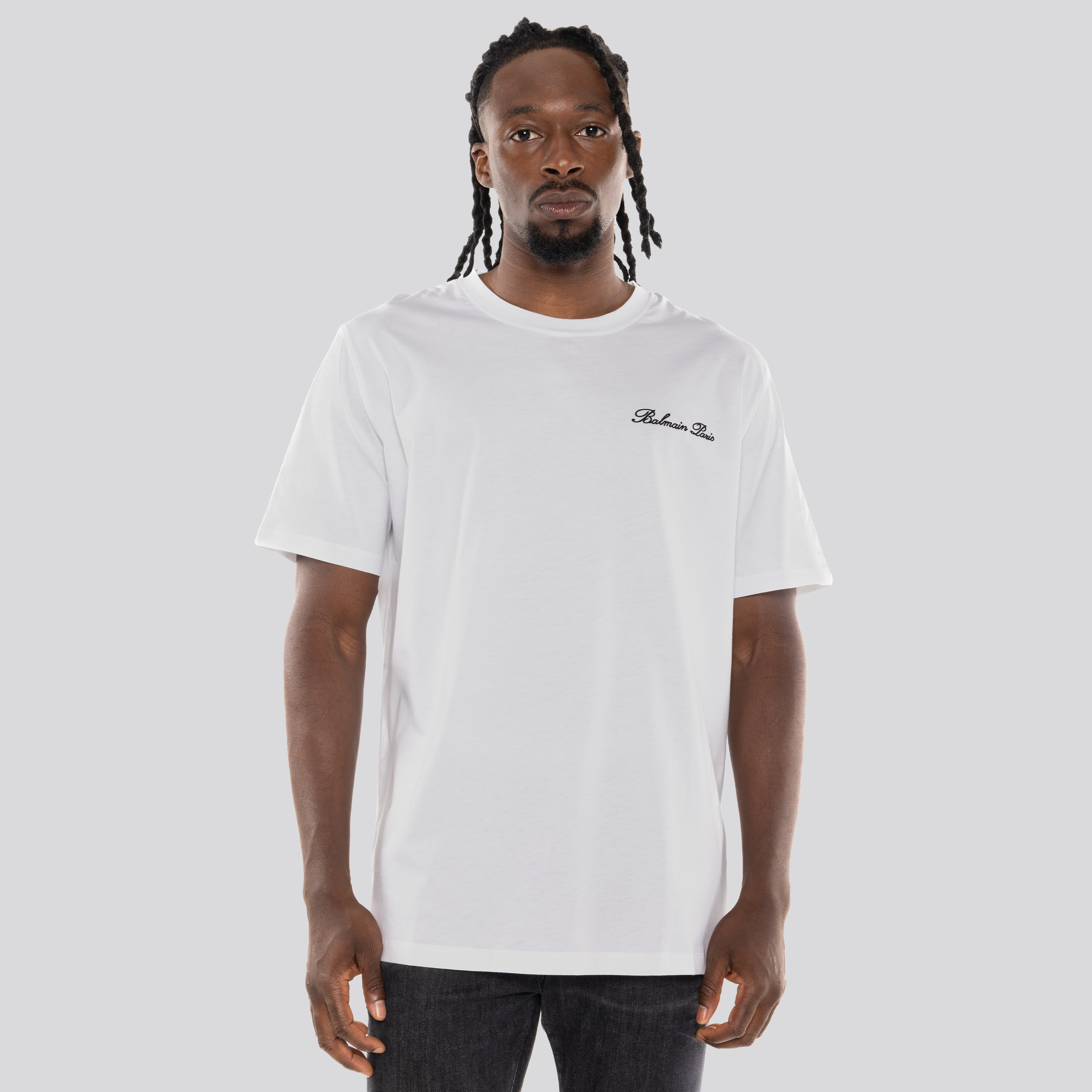 Camiseta Blanca Balmain Signature