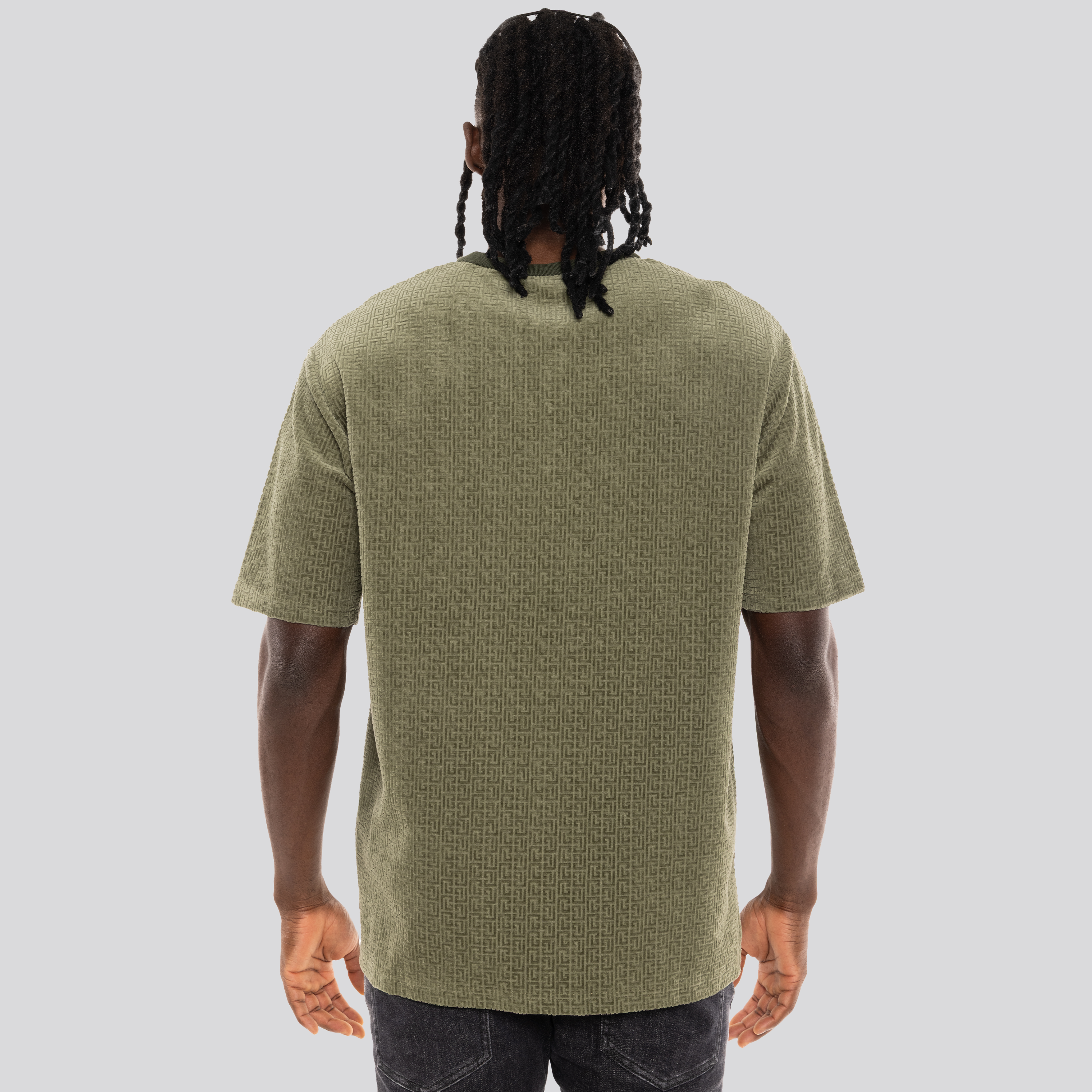 Camiseta Verde Balmain Monogram