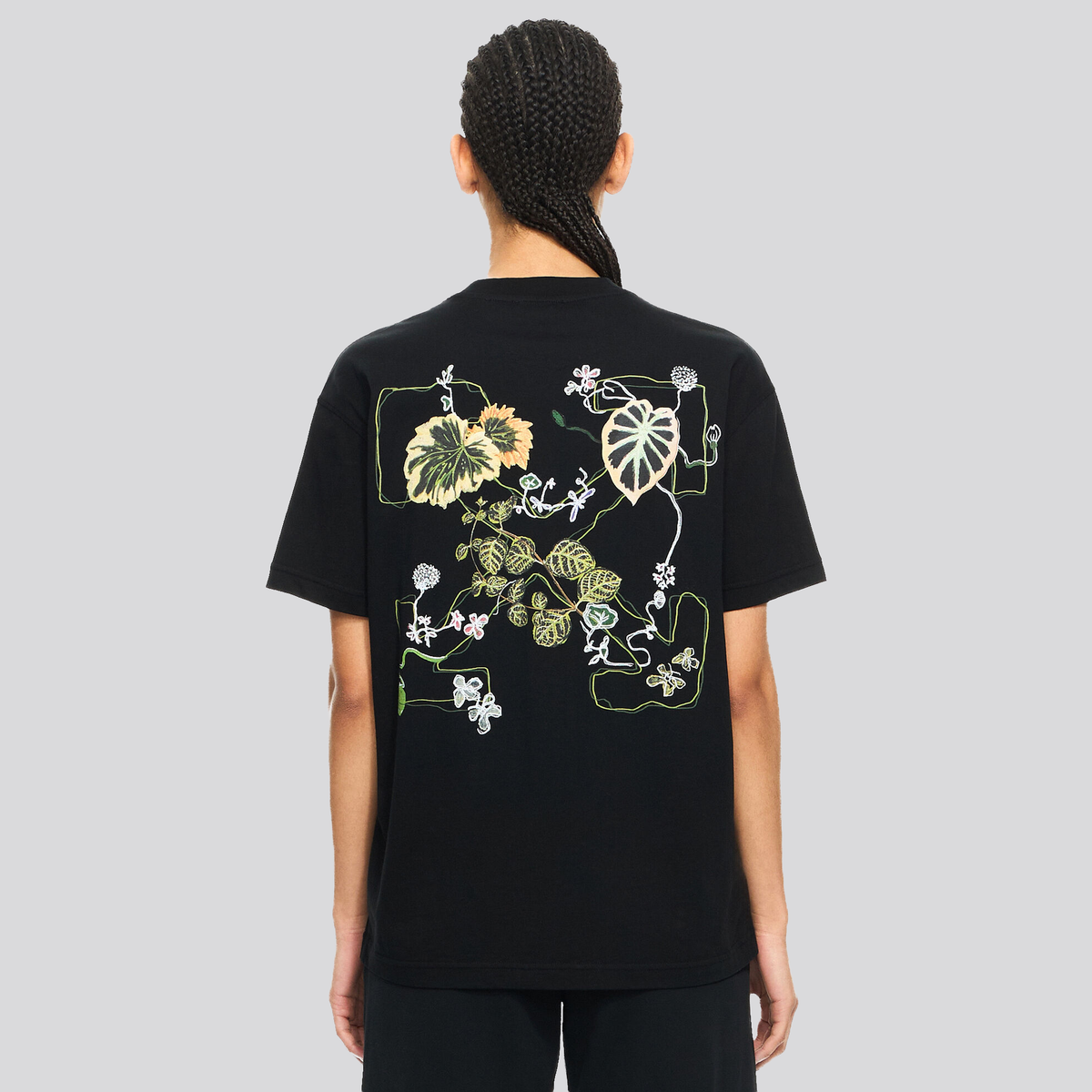 Camiseta Negra Off-White Arrow Leaves Reg