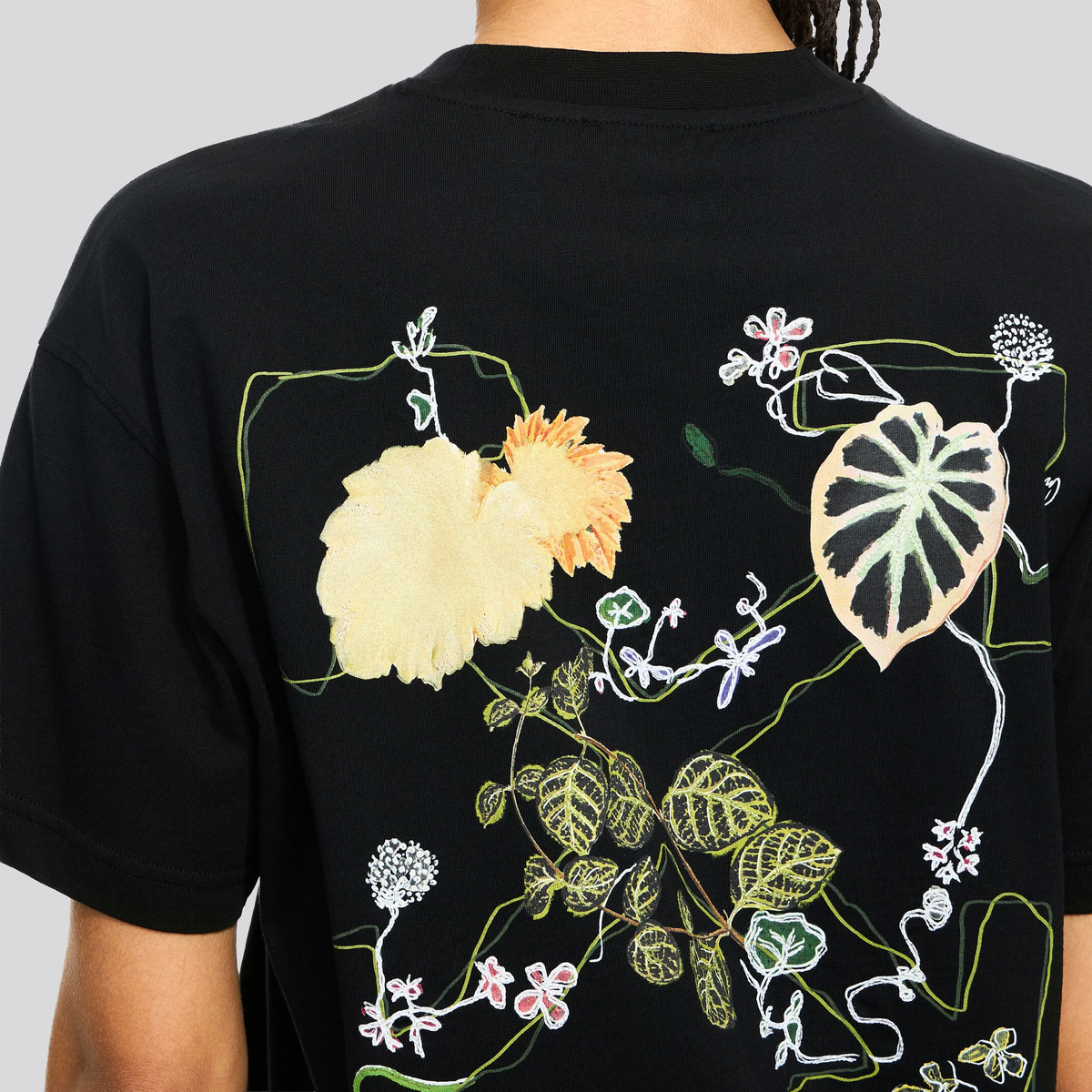Camiseta Negra Off-White Arrow Leaves Reg