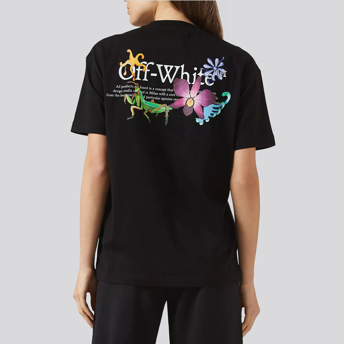 Camiseta Negra Off-White Quote Soft Life