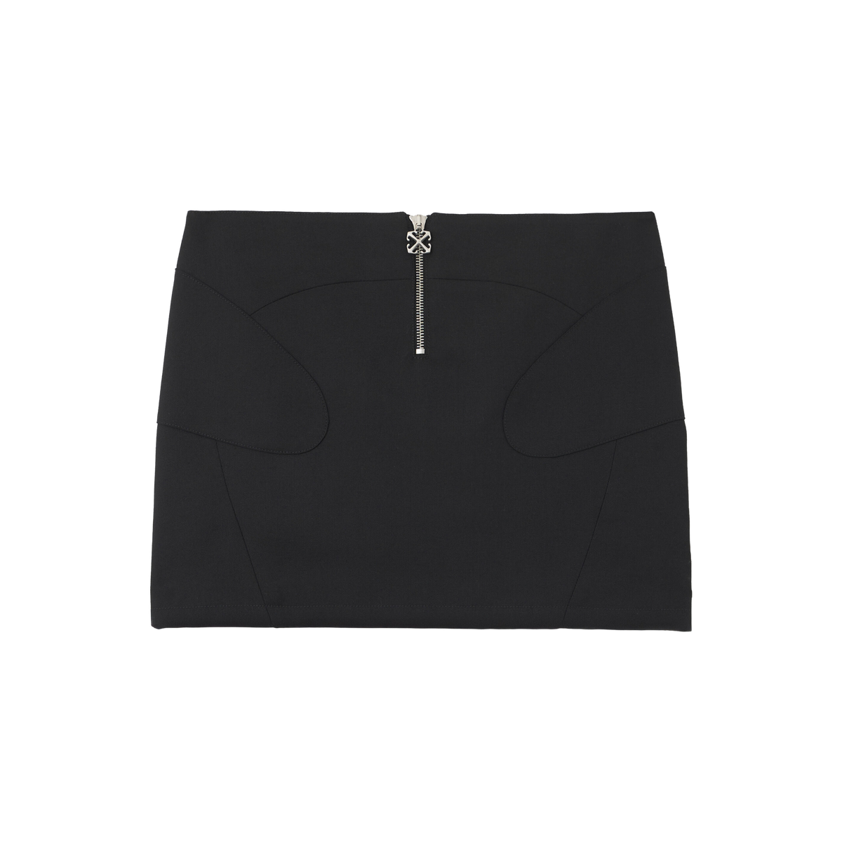 Falda Negra Off-White Zip Up