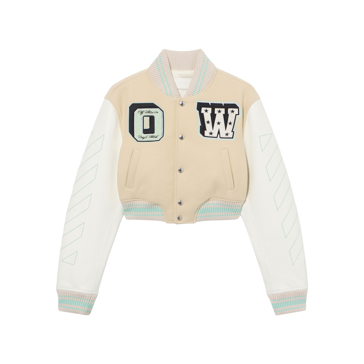 Chaqueta Blanca Off-White Varsity Grafitti