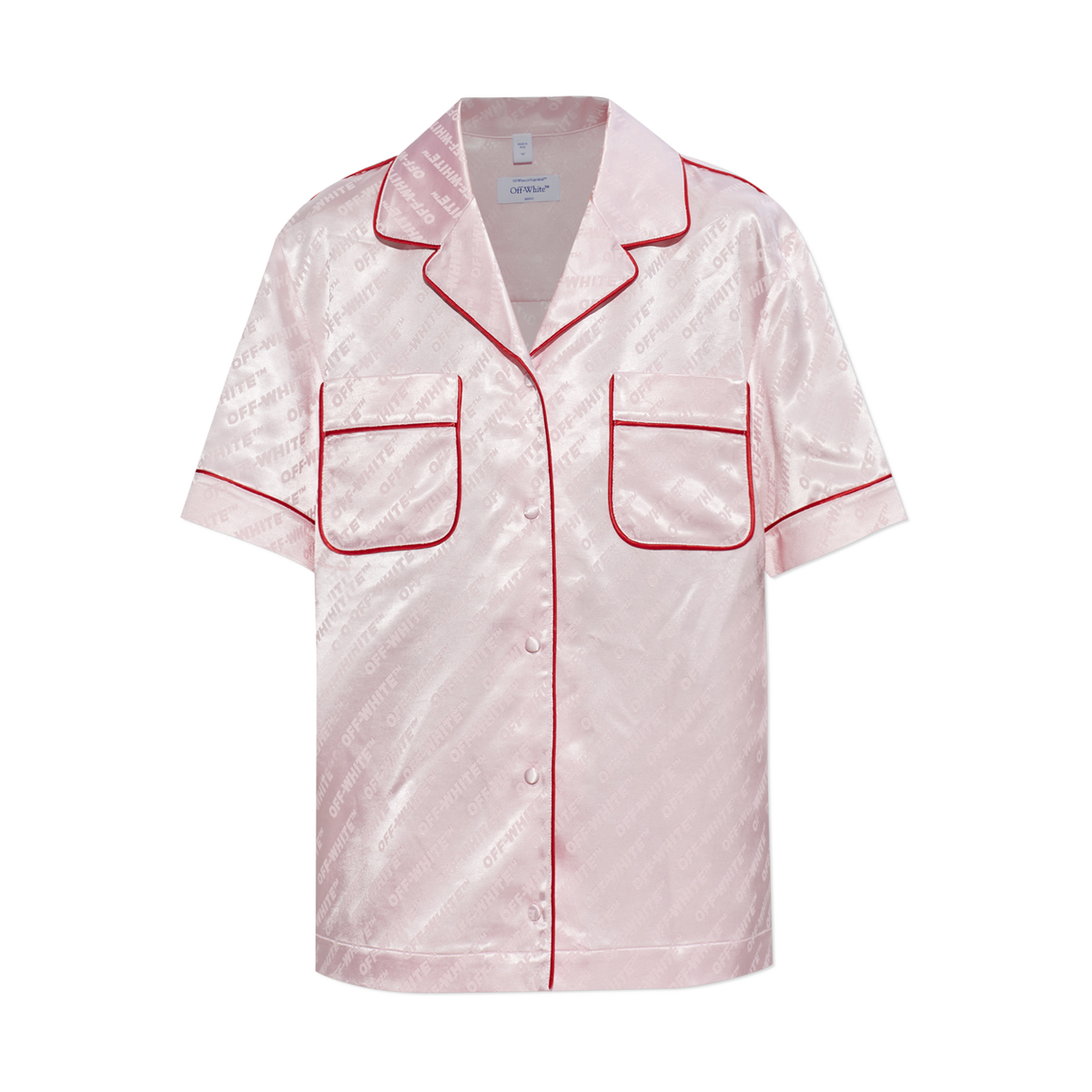 Camisa Rosada Off-White Pink Sat Jacquard