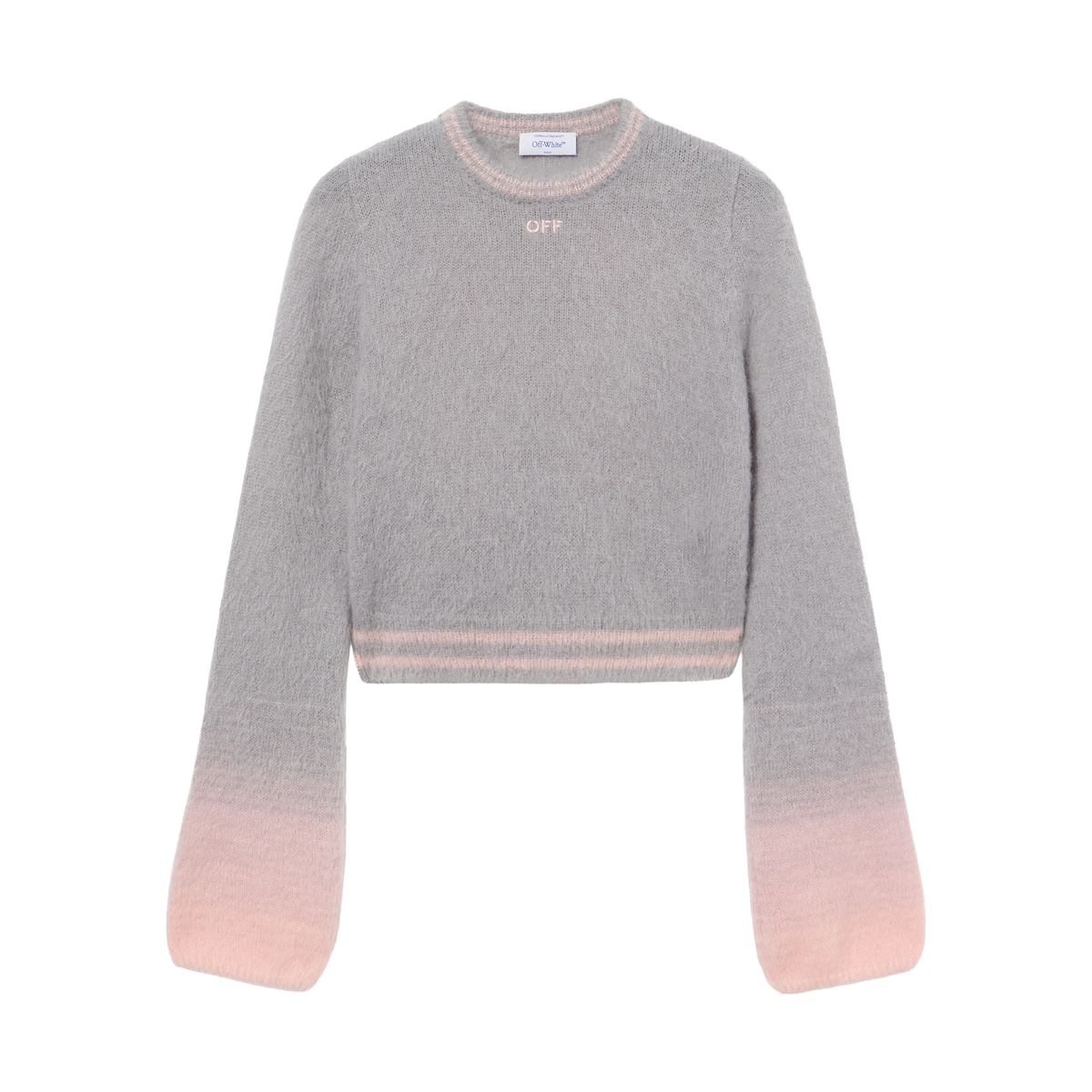 Buzo Gris Off-White Grey Pink Degrade