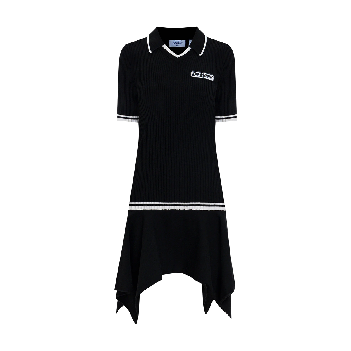 Vestido tipo Polo Negro Off-White Knit