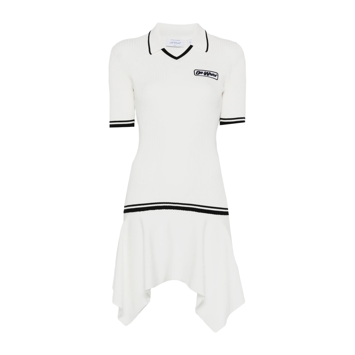 Vestido tipo Polo Blanco Off-White Knit