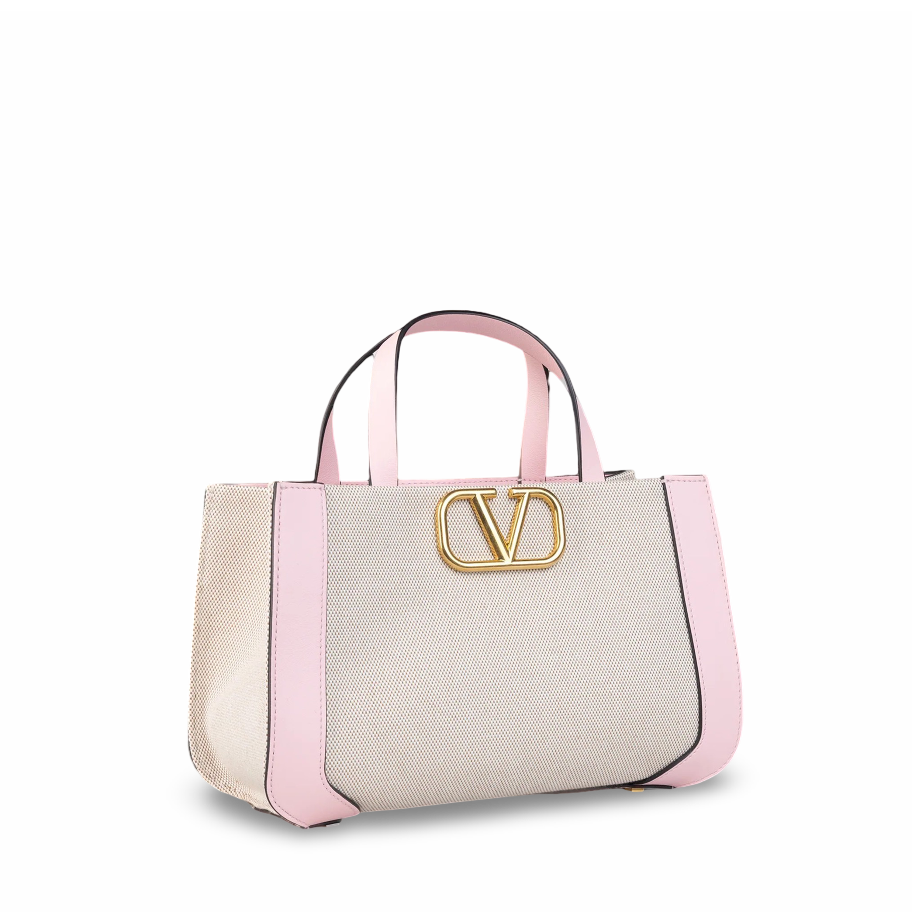 Bolso Rosado Gris Valentino Canvas Vlogo