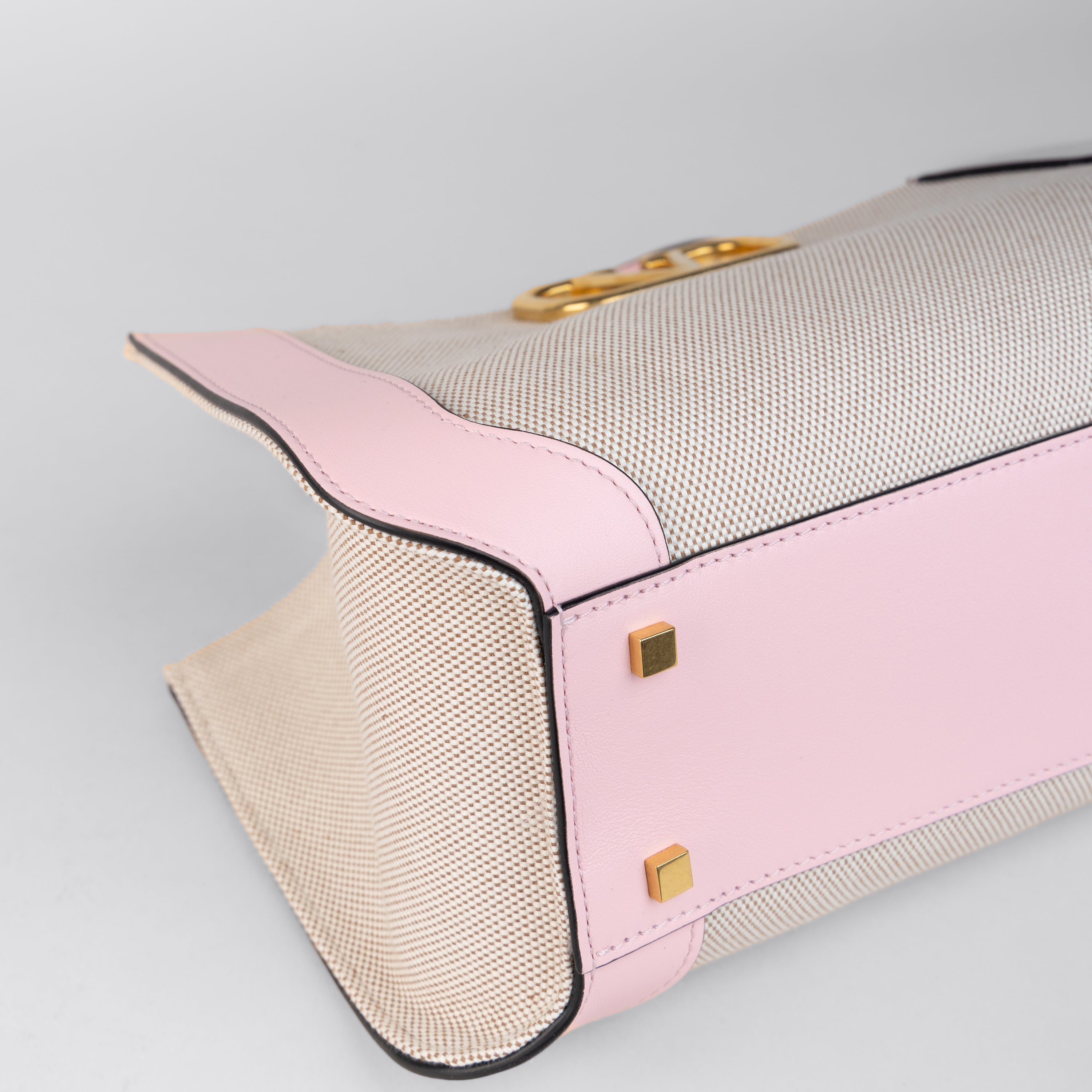 Bolso Rosado Gris Valentino Canvas Vlogo