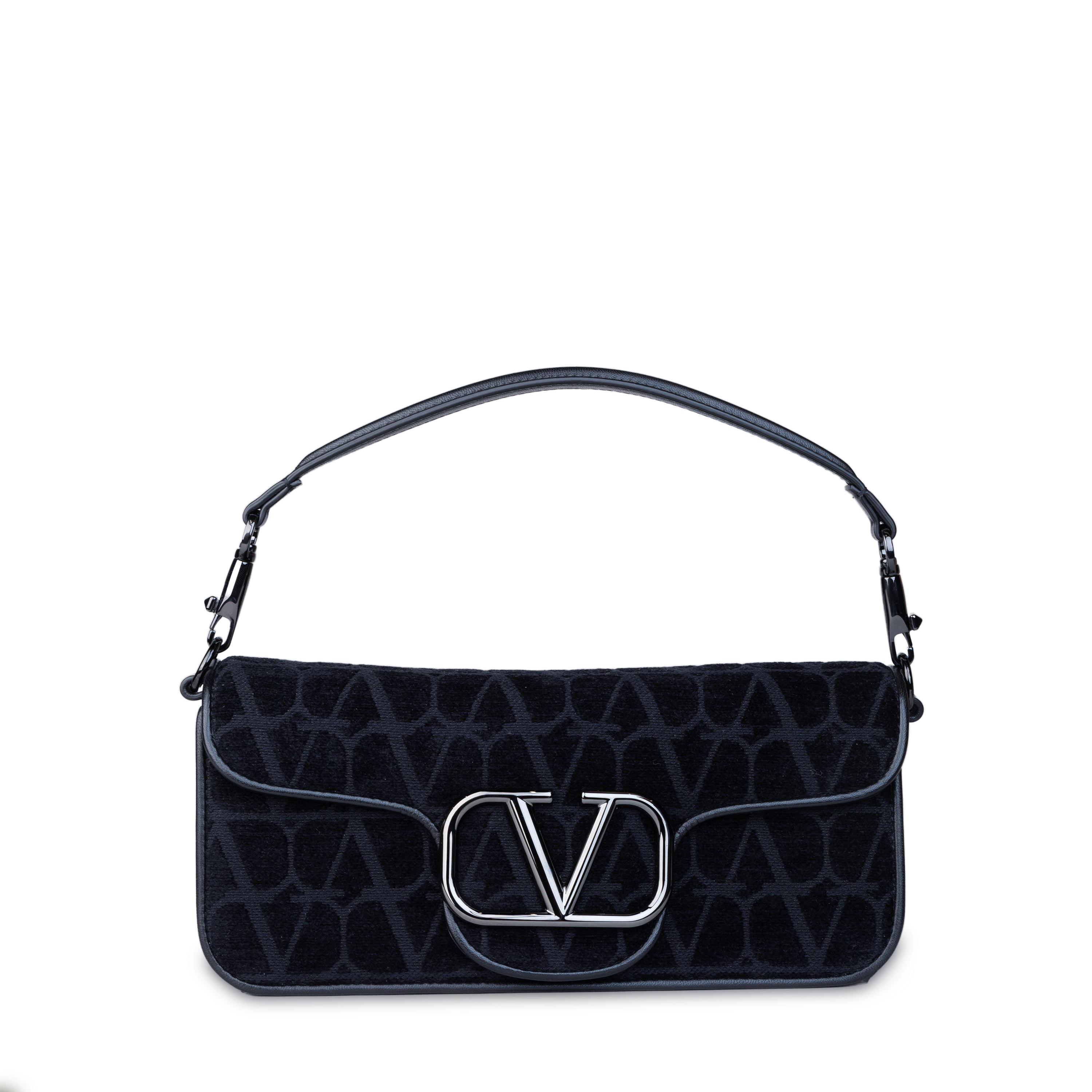 Bolso Negro Valentino Logo Bag