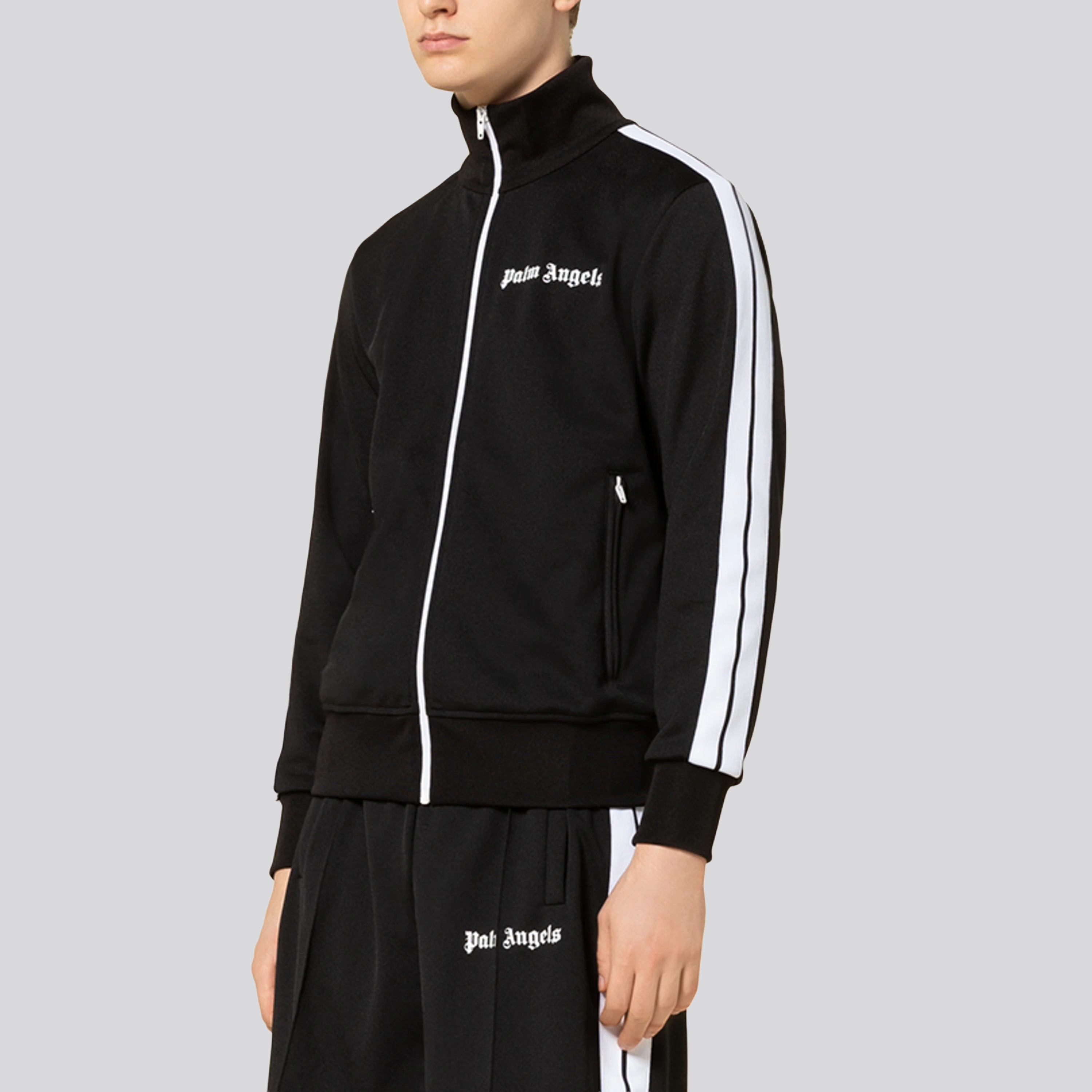 Chaqueta Negra Palm Angels Logo