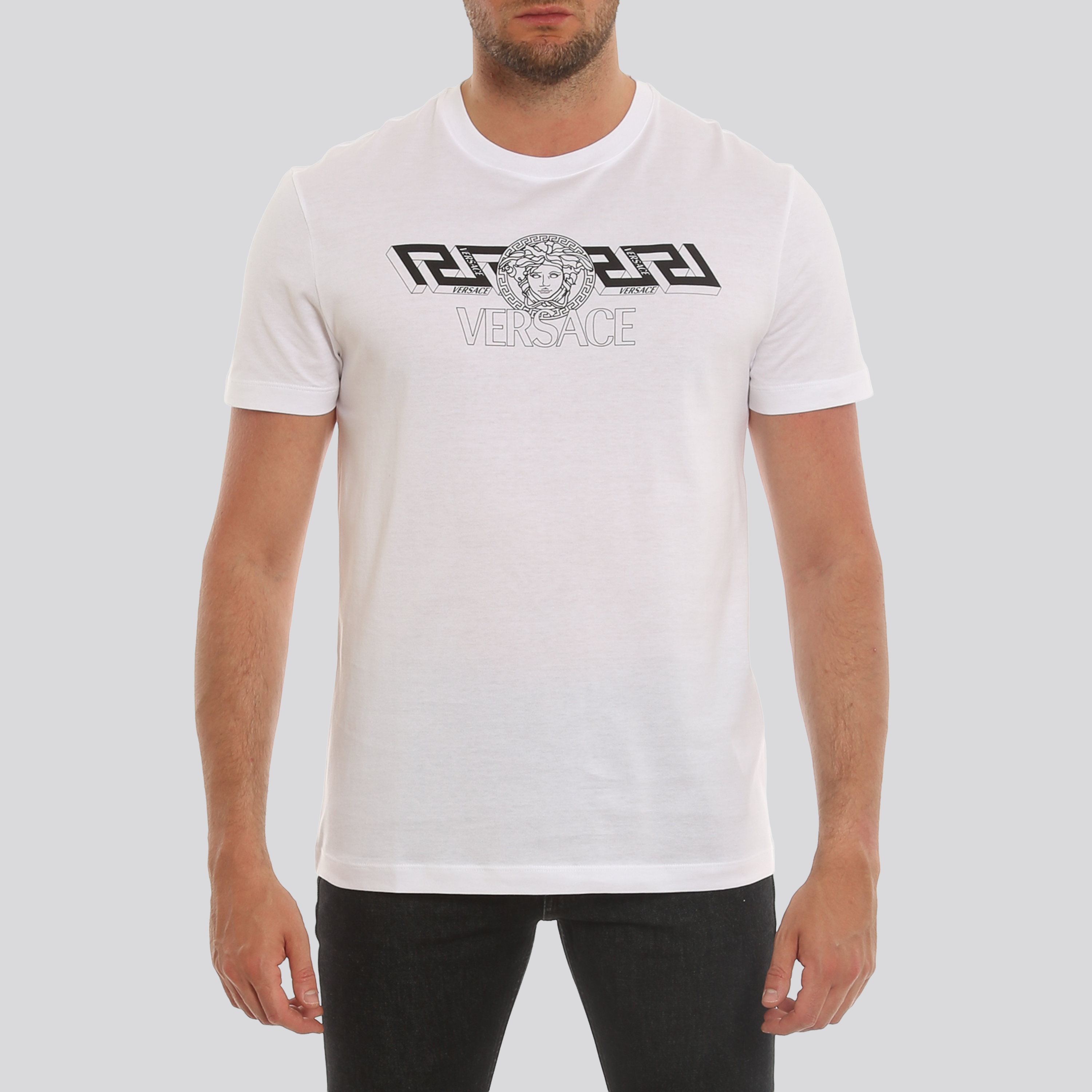 Camiseta Blanca Versace Greca