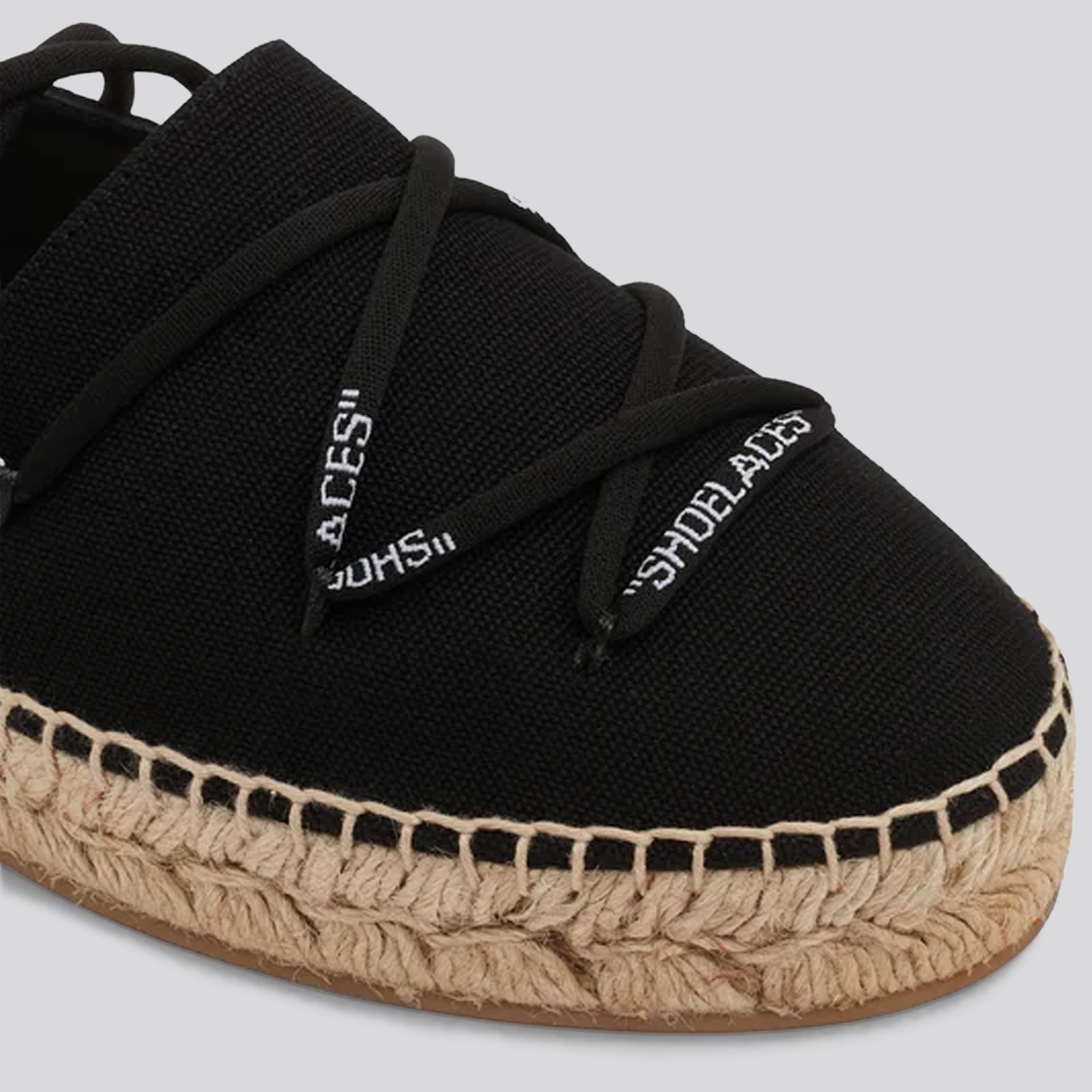 Espadrille Negro Off-White Laces Logo