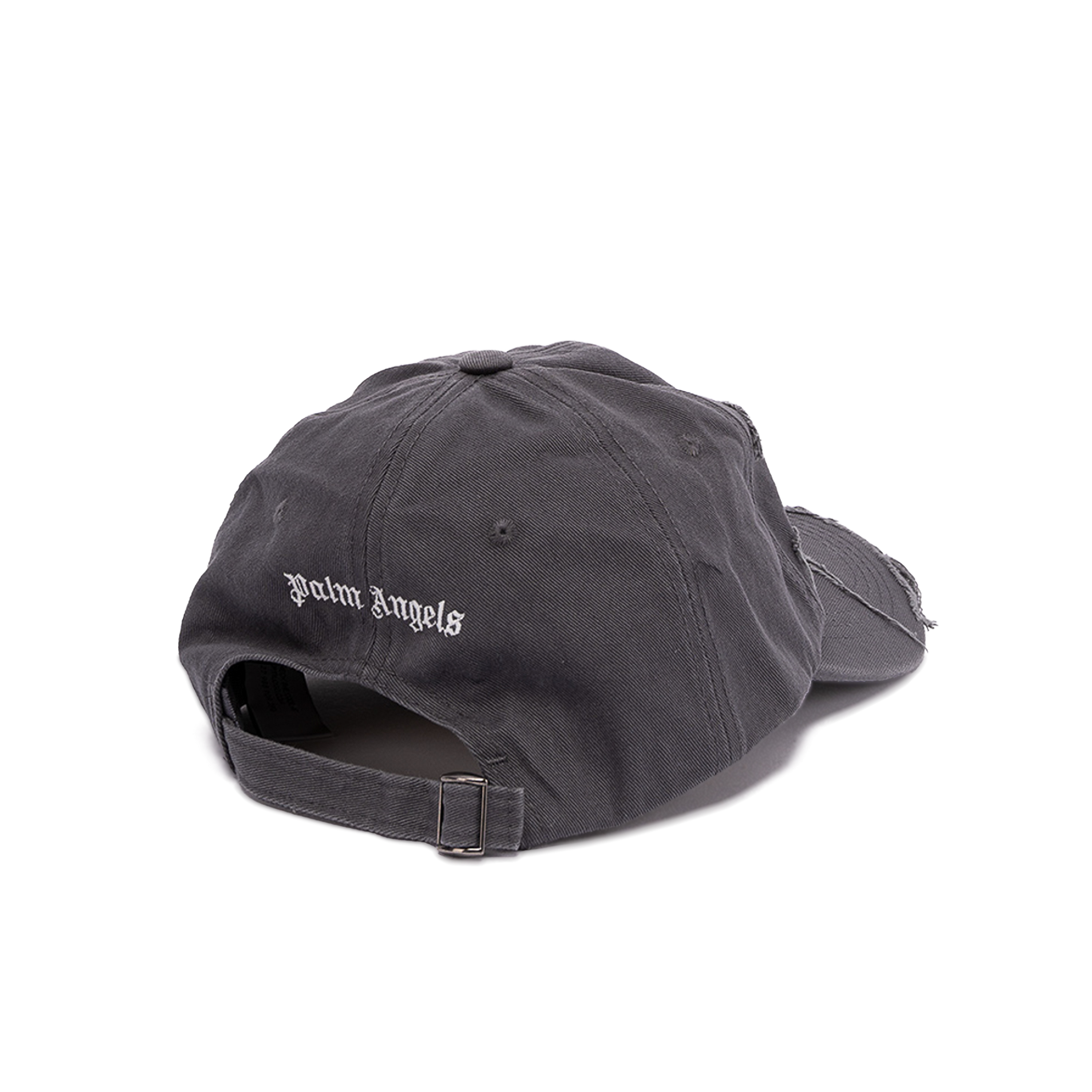 Gorra Gris Palm Angels Logo Ripped